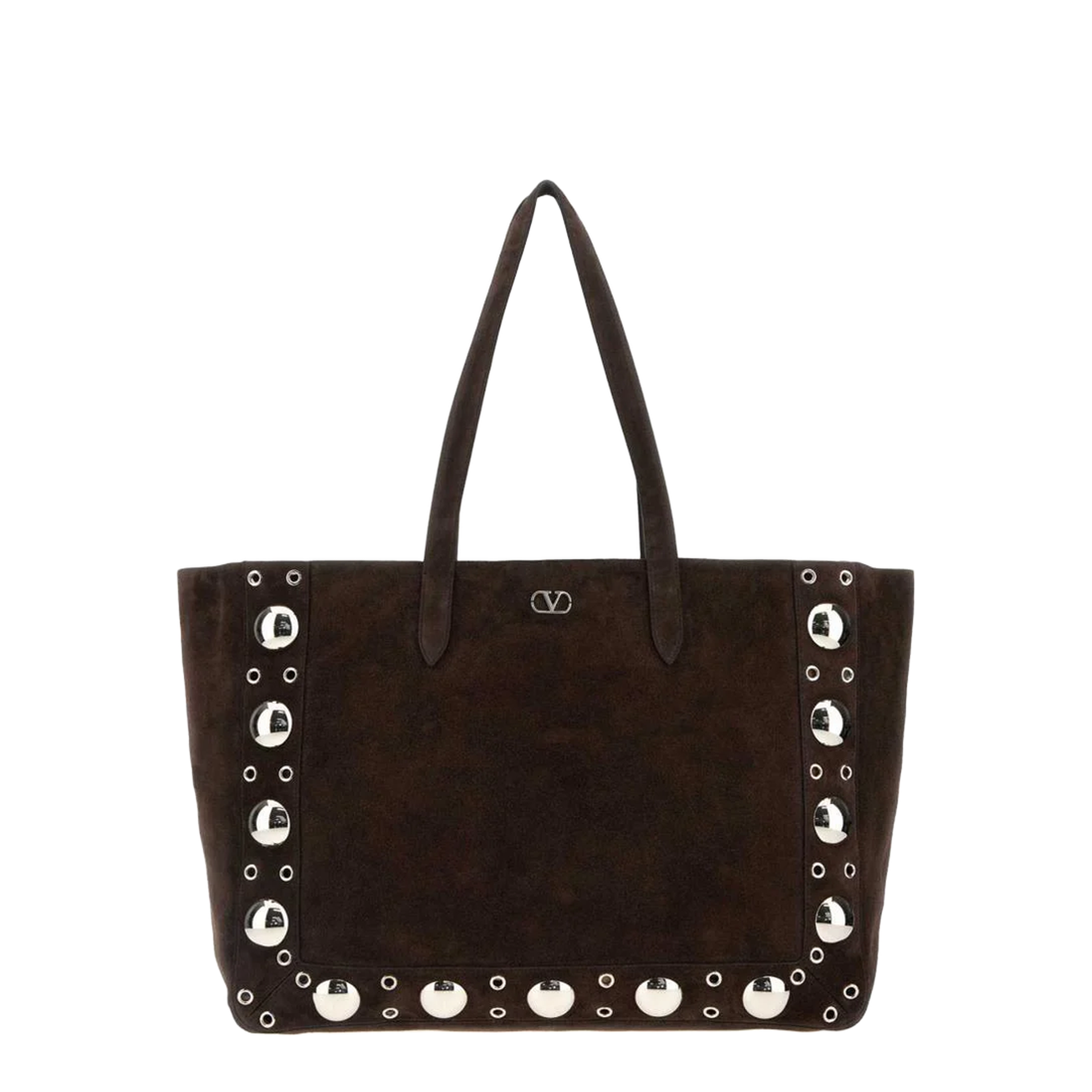 Large Suede Shopping Tote - Image 1