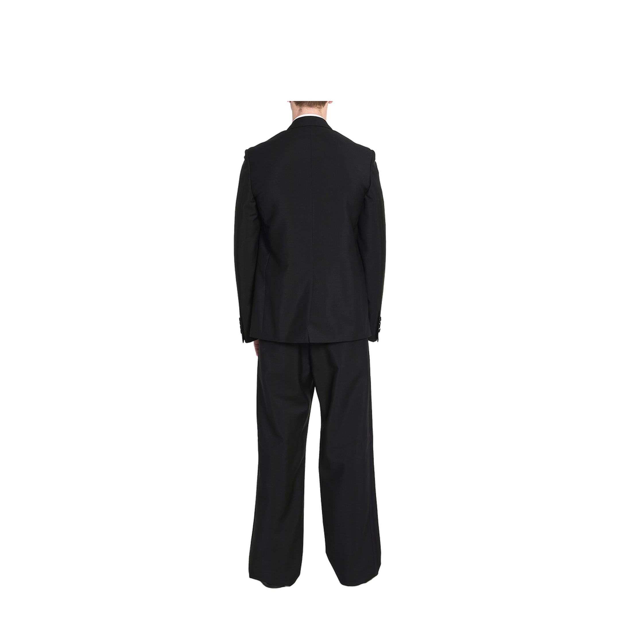 Light Wool Mohair Canvas Suit in Black - Image 4