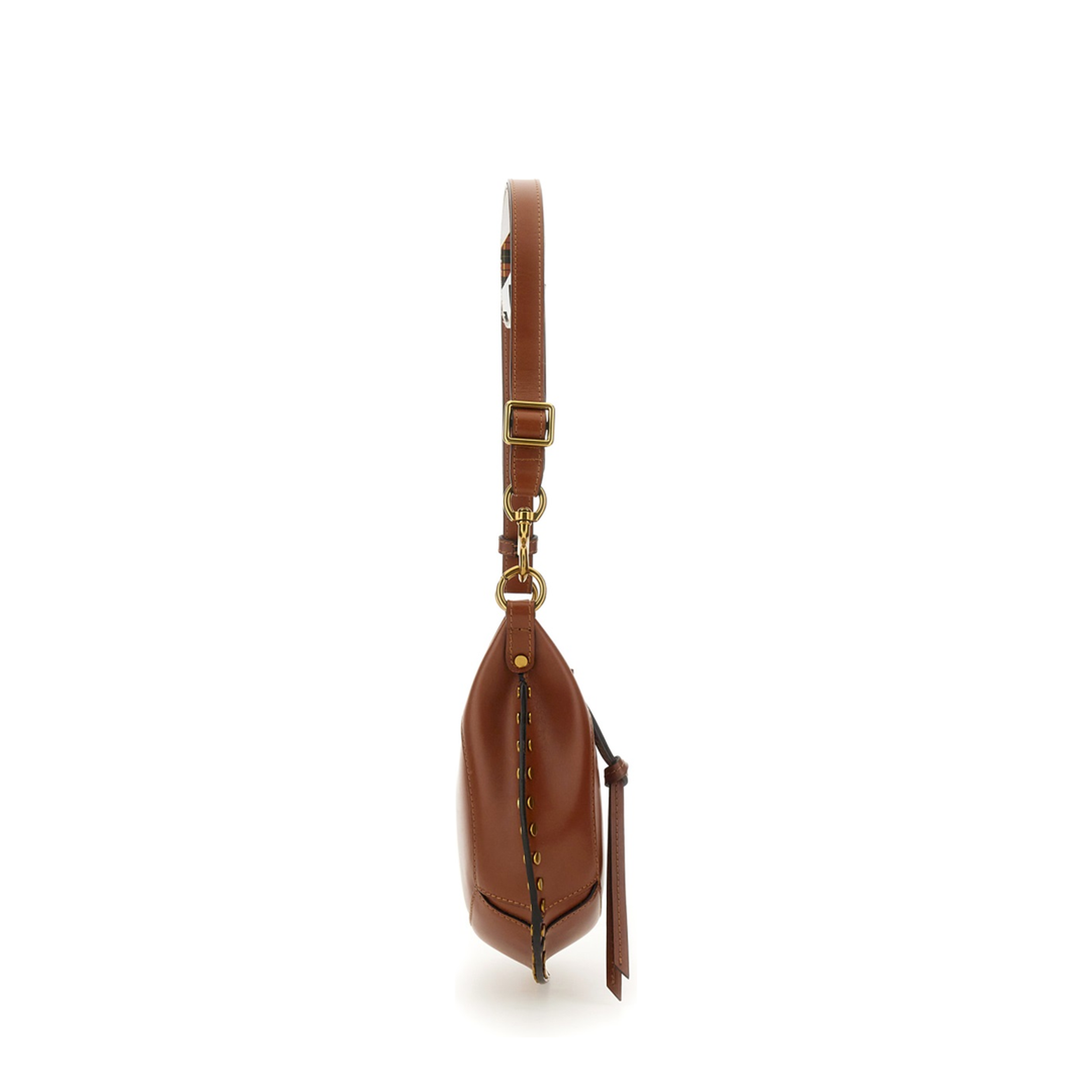 Oskan Moon Calf Leather Shoulder Bag - Cognac - Image 7