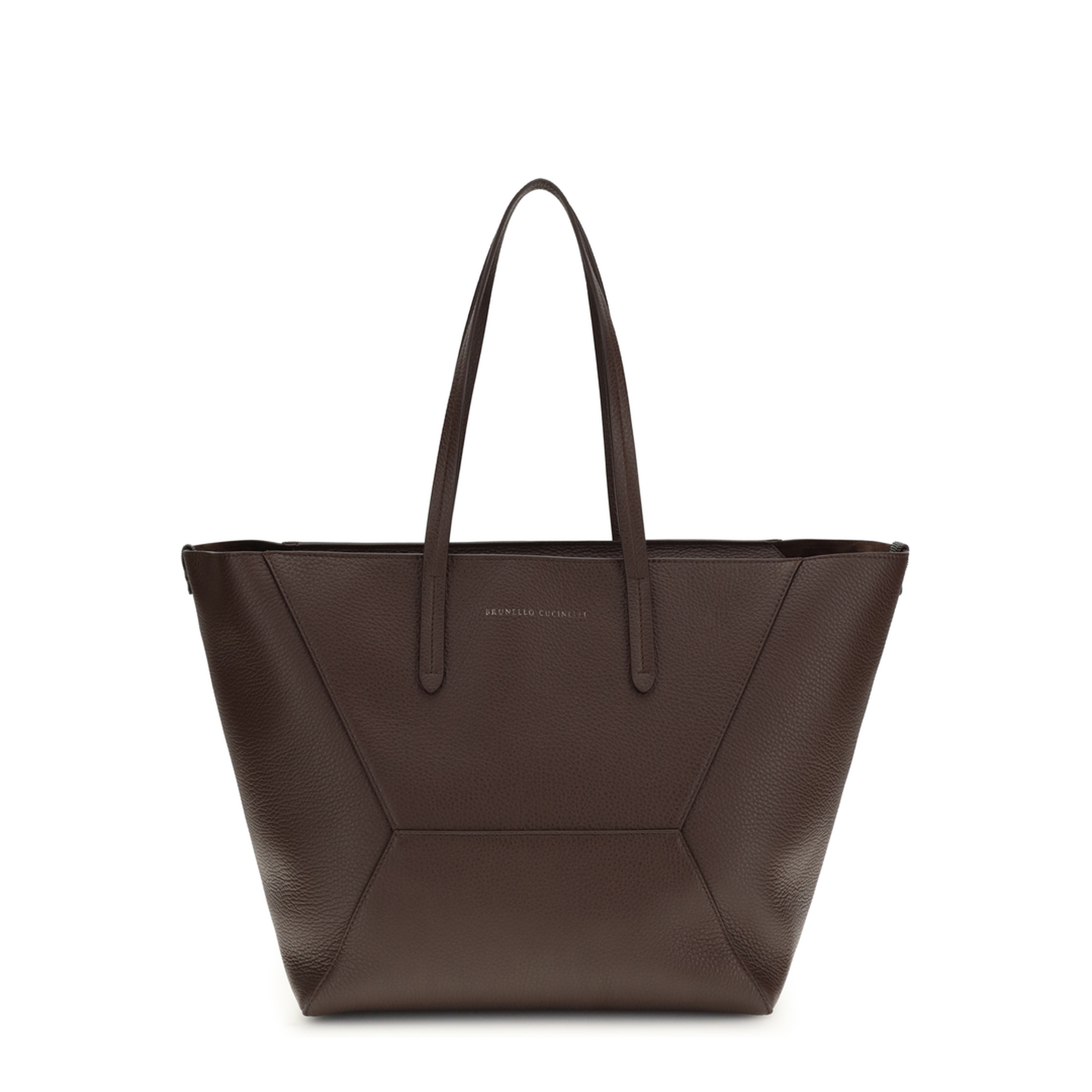 BC Duo Hammered Leather Shoulder Bag - Brown - Image 1