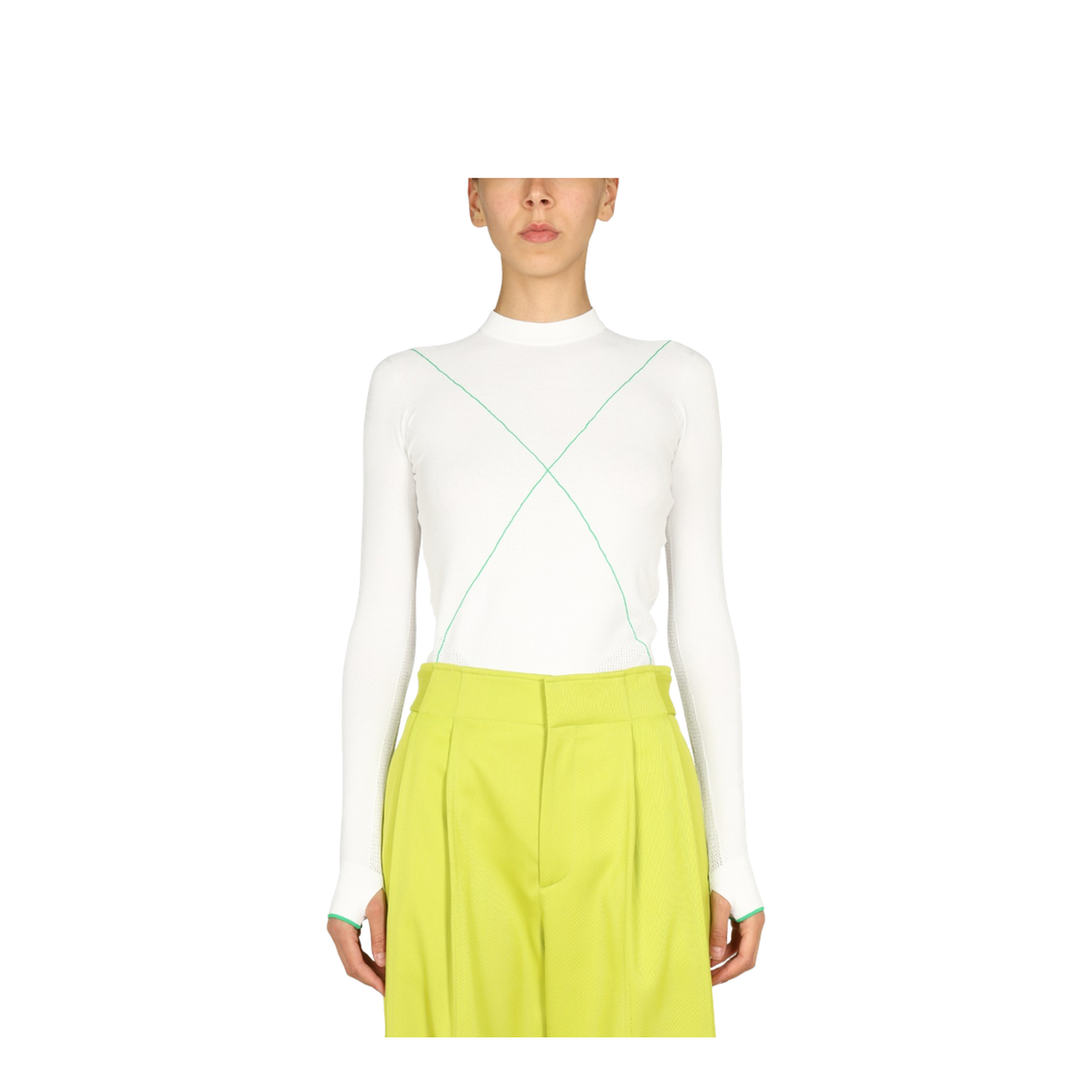 Contrasting Seams Sweater - Image 1