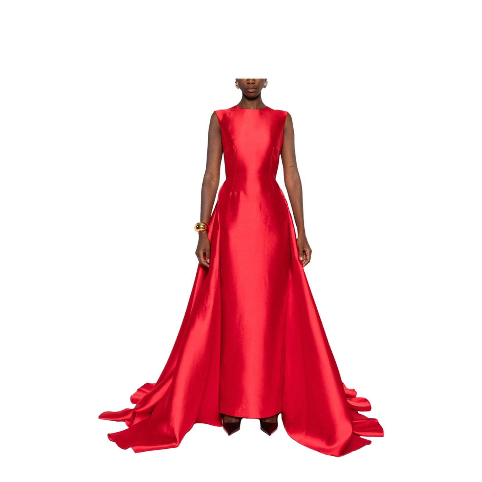 Ruby Red Floor-Length Maxi Dress - Image 2