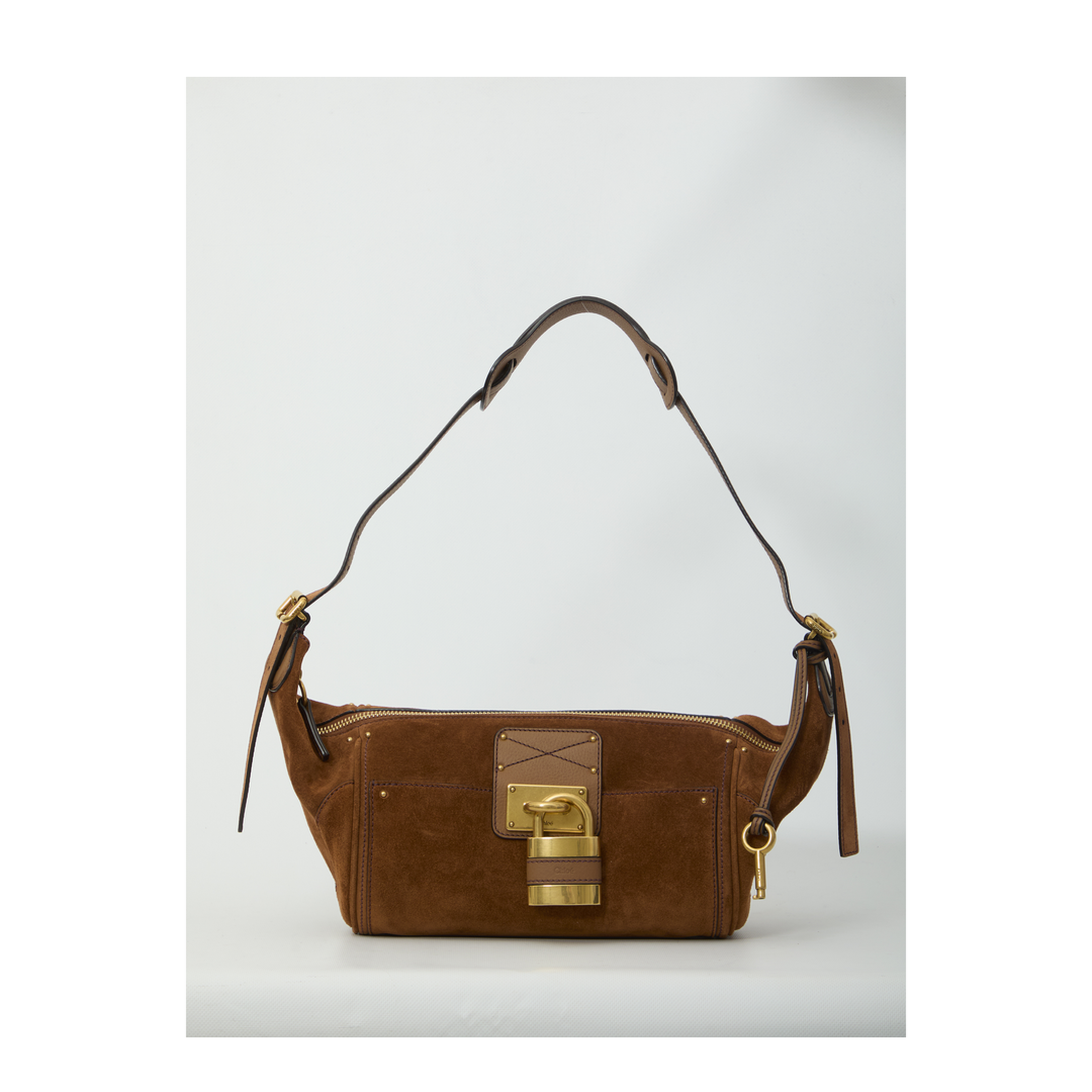 Paddington Suede Calfskin Crossbody - Vintage Brown - Image 1