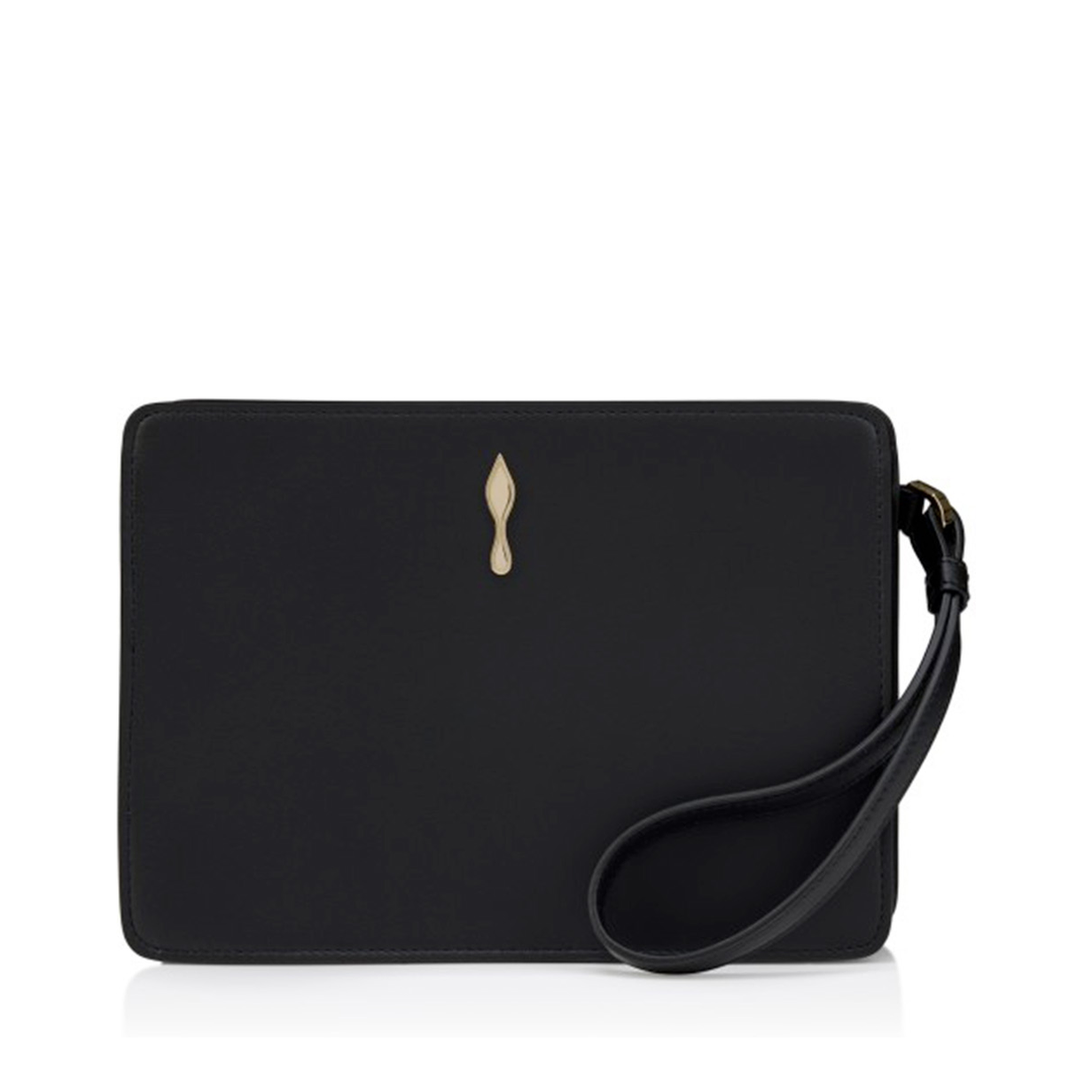 Bettina Small Lamb Nappa Pouch - Black - Image 1