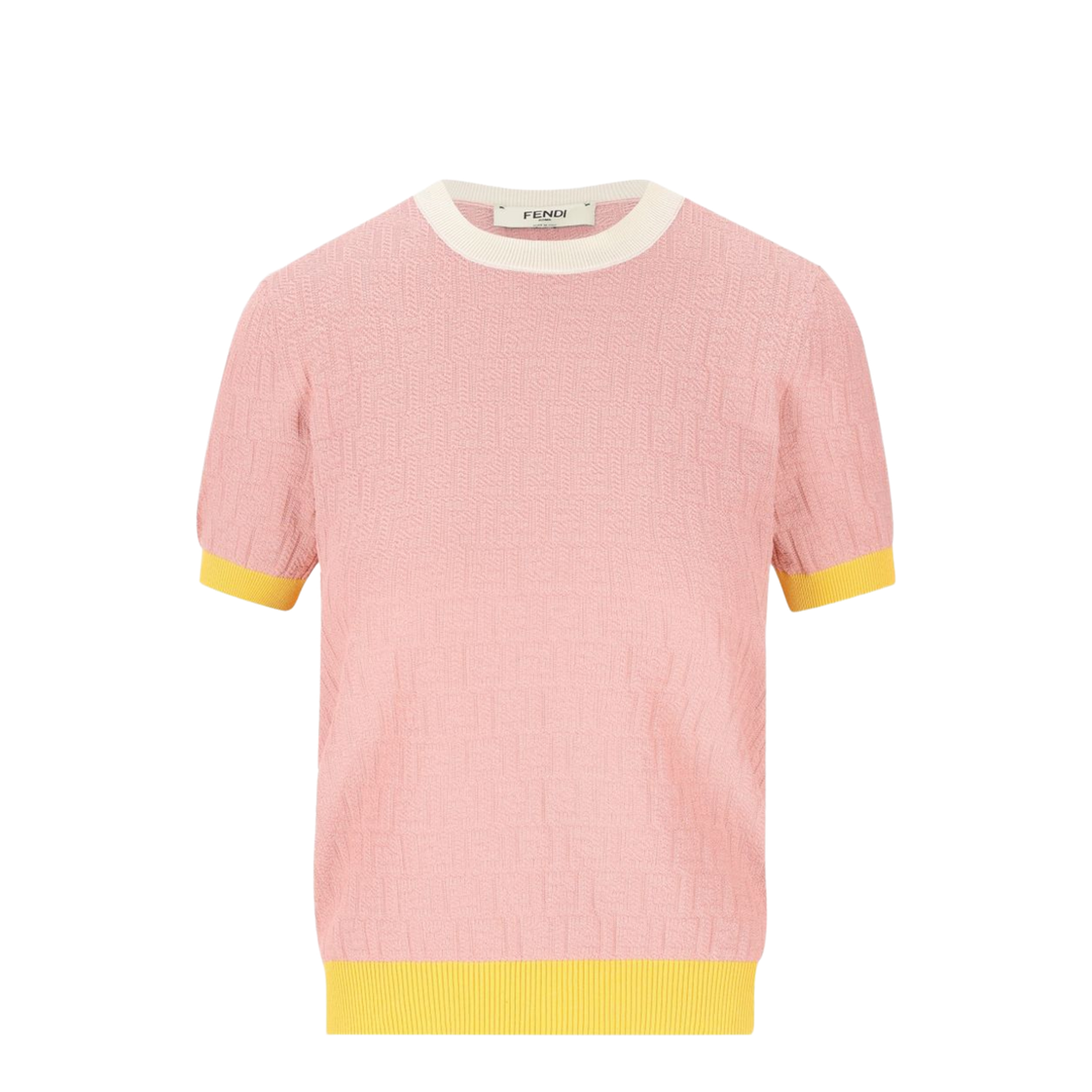 Pink Polo T-Shirt with Jacquard - Image 1