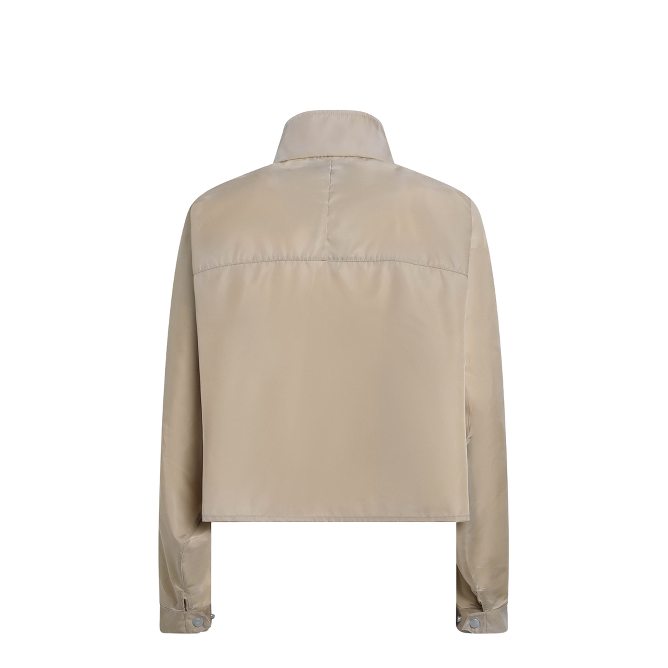 Short Re-Nylon Raincoat In Camel - Image 2