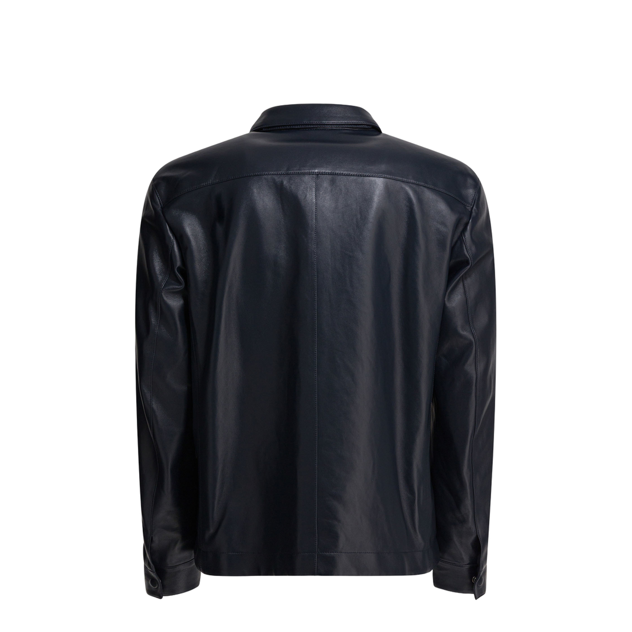 Leather Overshirt Jacket - Image 2