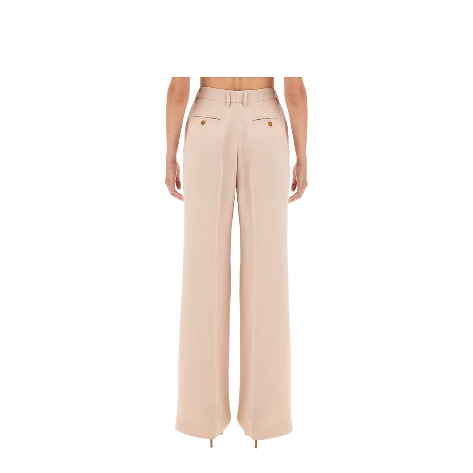 Elegant Light Pink Palazzo Trousers - Image 5