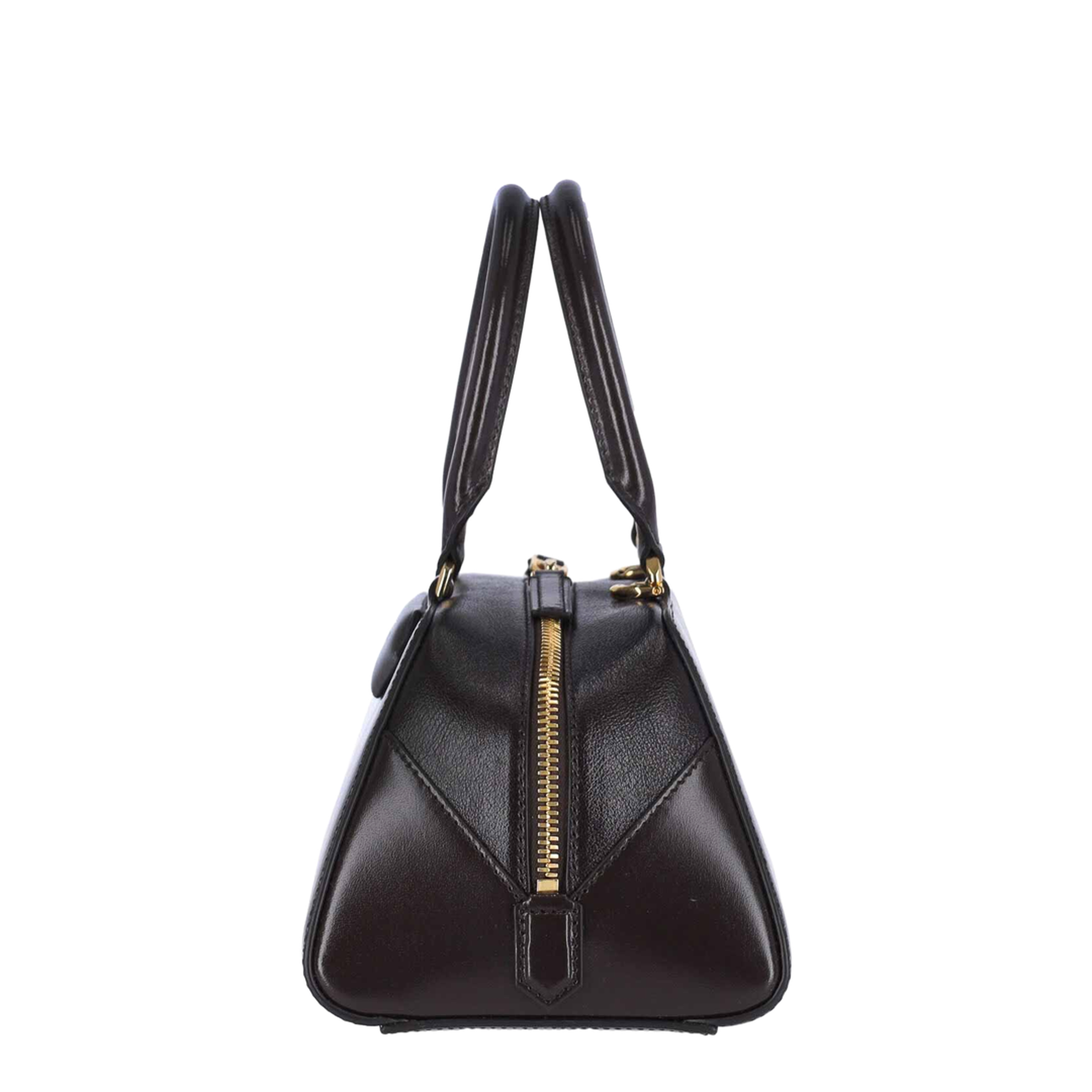 Antigona East-West Small Box Leather Handbag - Chocolate - Image 5