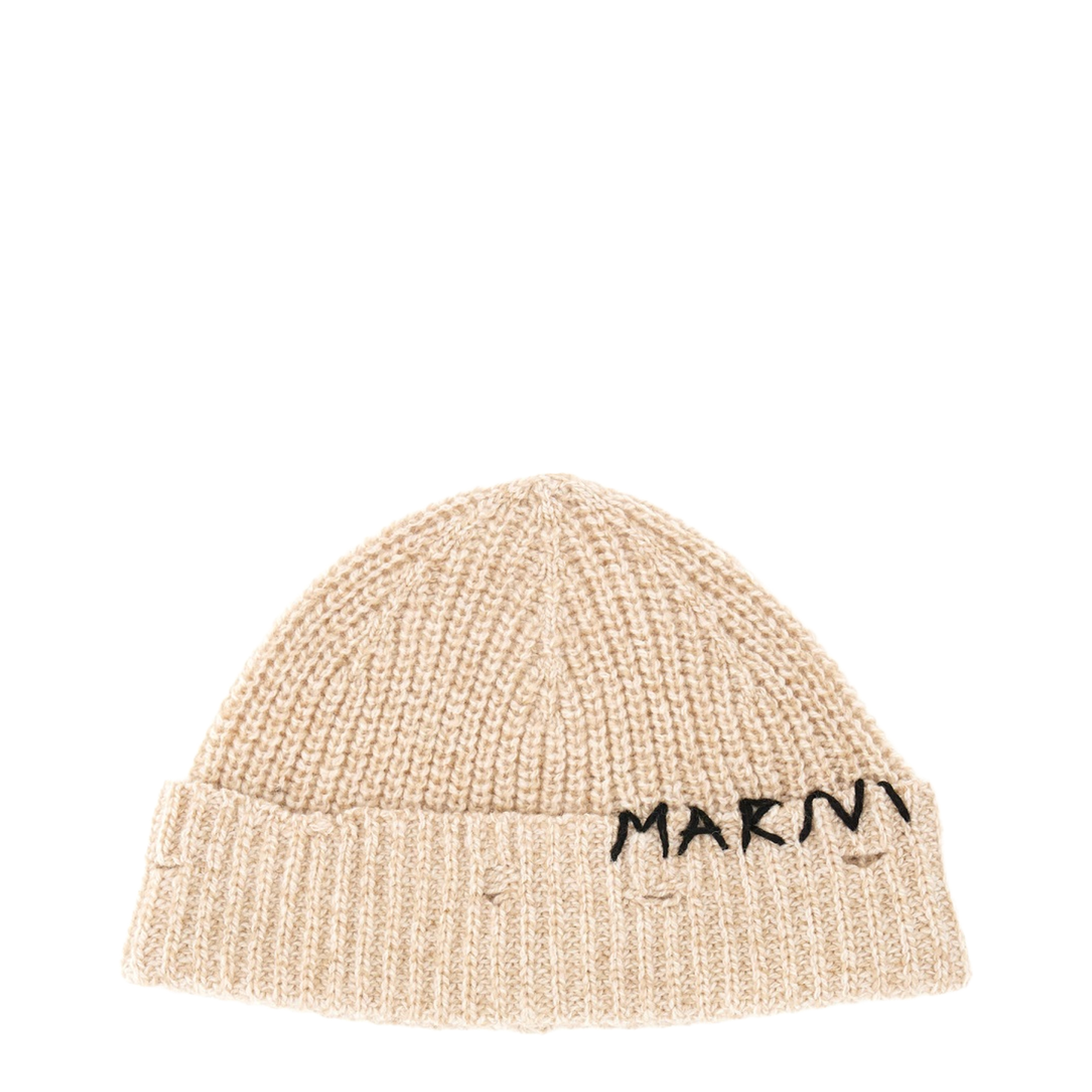Beanie Hat With Mending Embroidery - Image 1