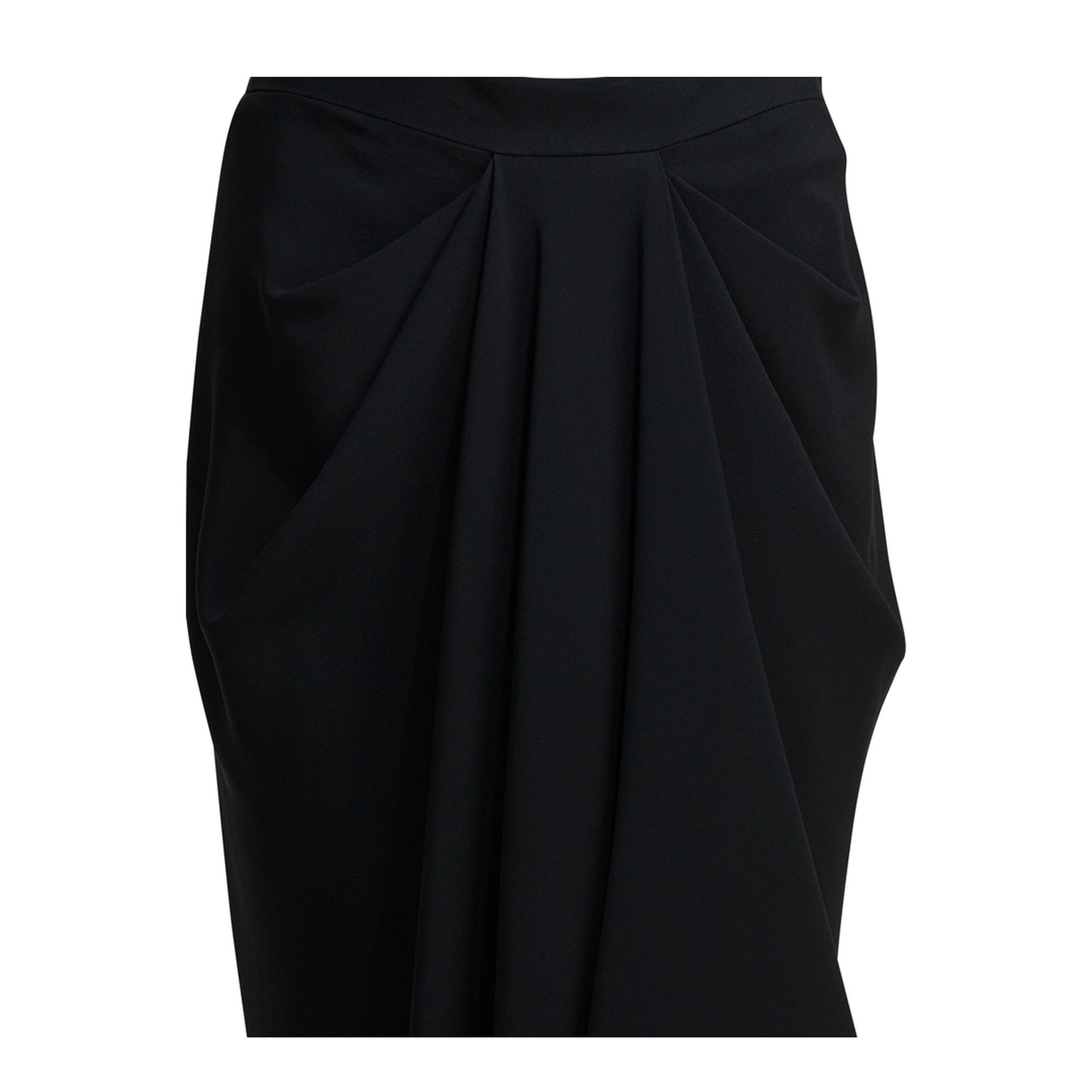 Draped Crepe Cady Midi Skirt - Image 3