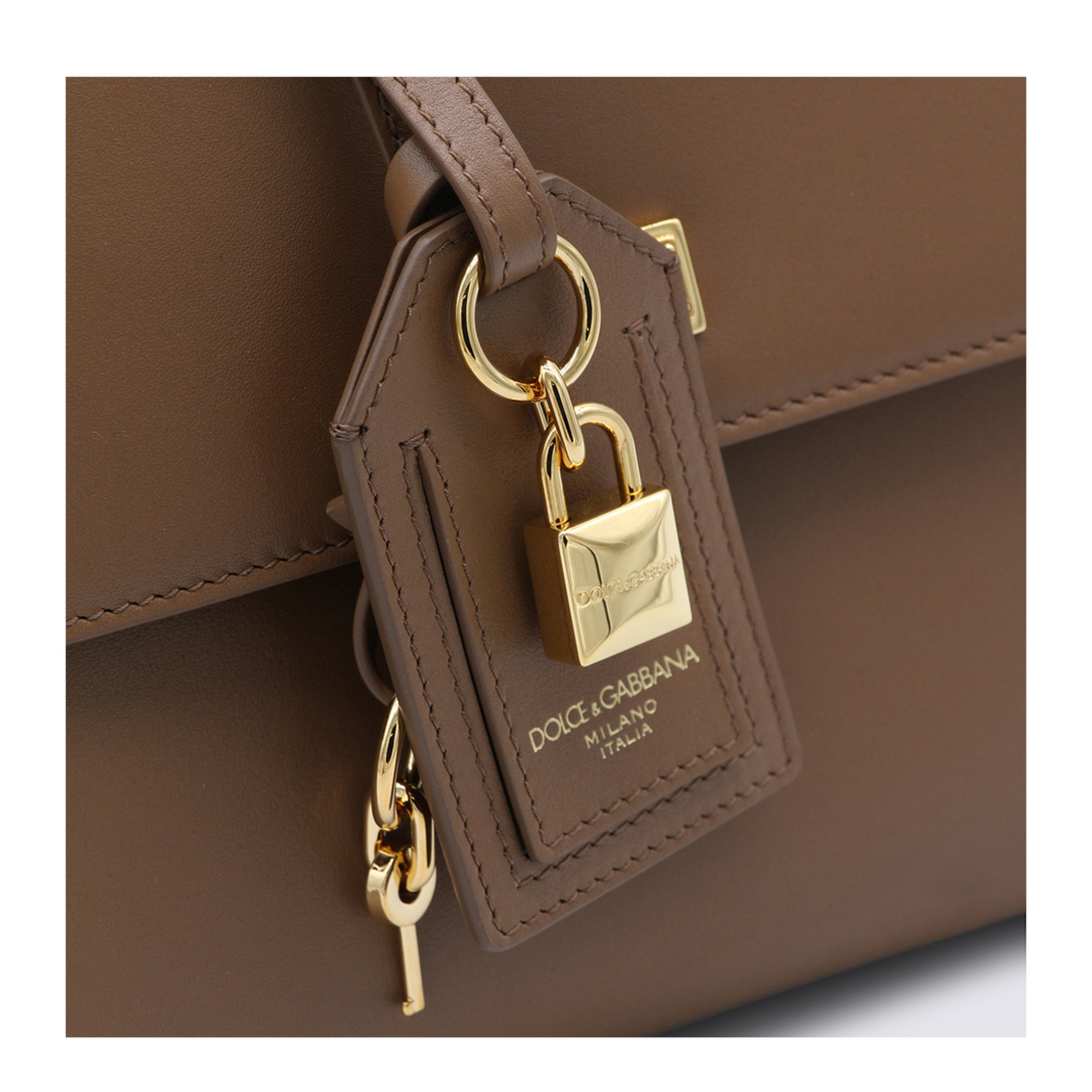 My Sicily Small Calfskin Handbag - Brown - Image 8