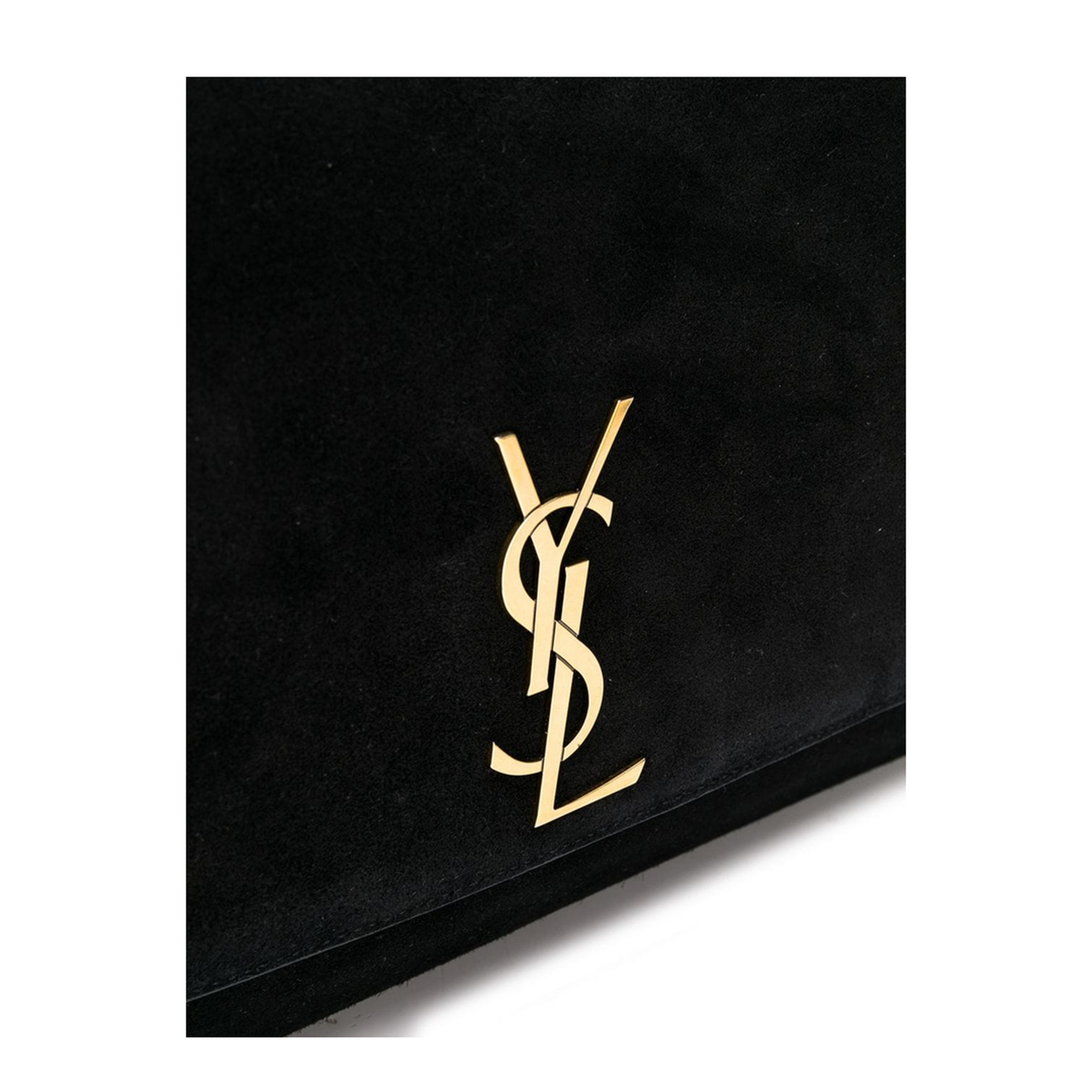 Kate Medium Suede Shoulder Bags - Black - Image 1