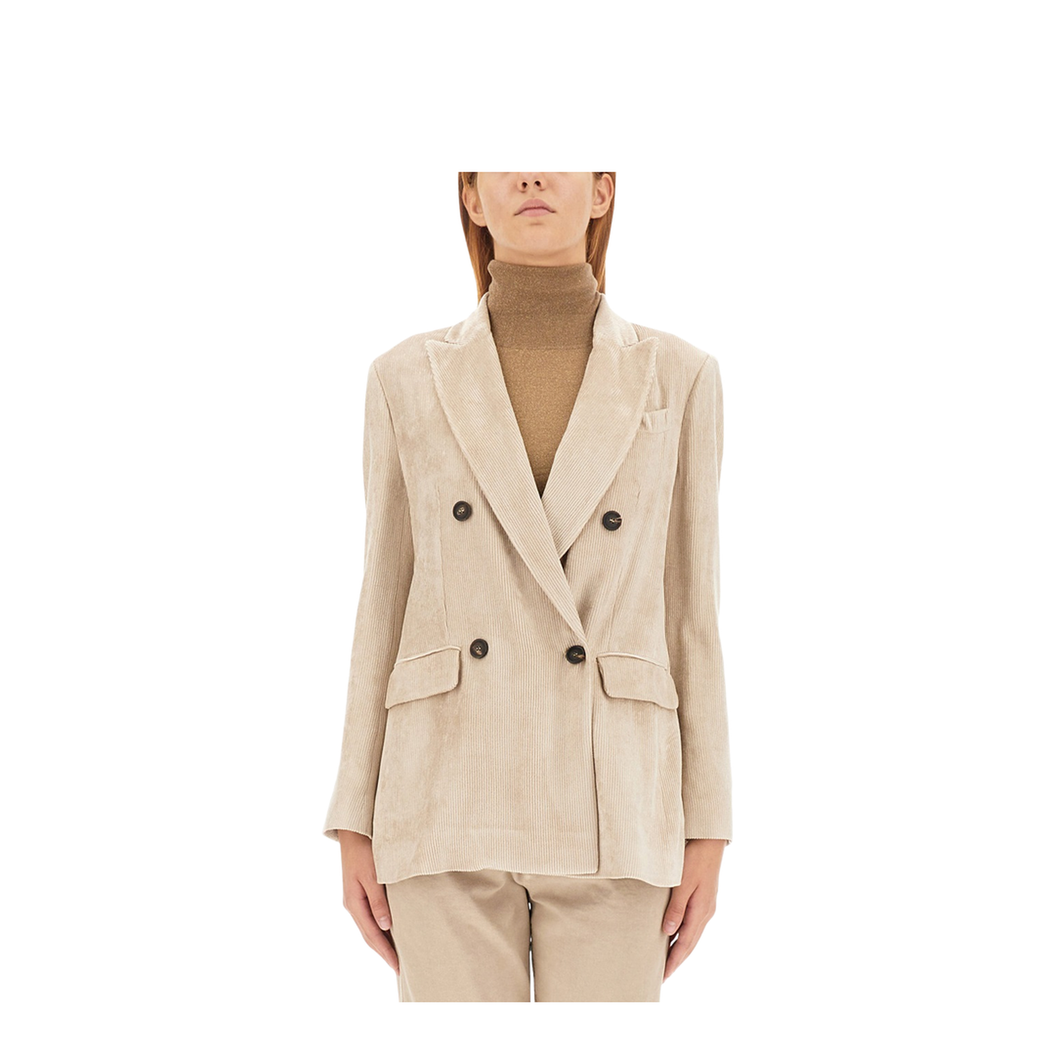 Hammered Corduroy Blazer with Monili - Image 1