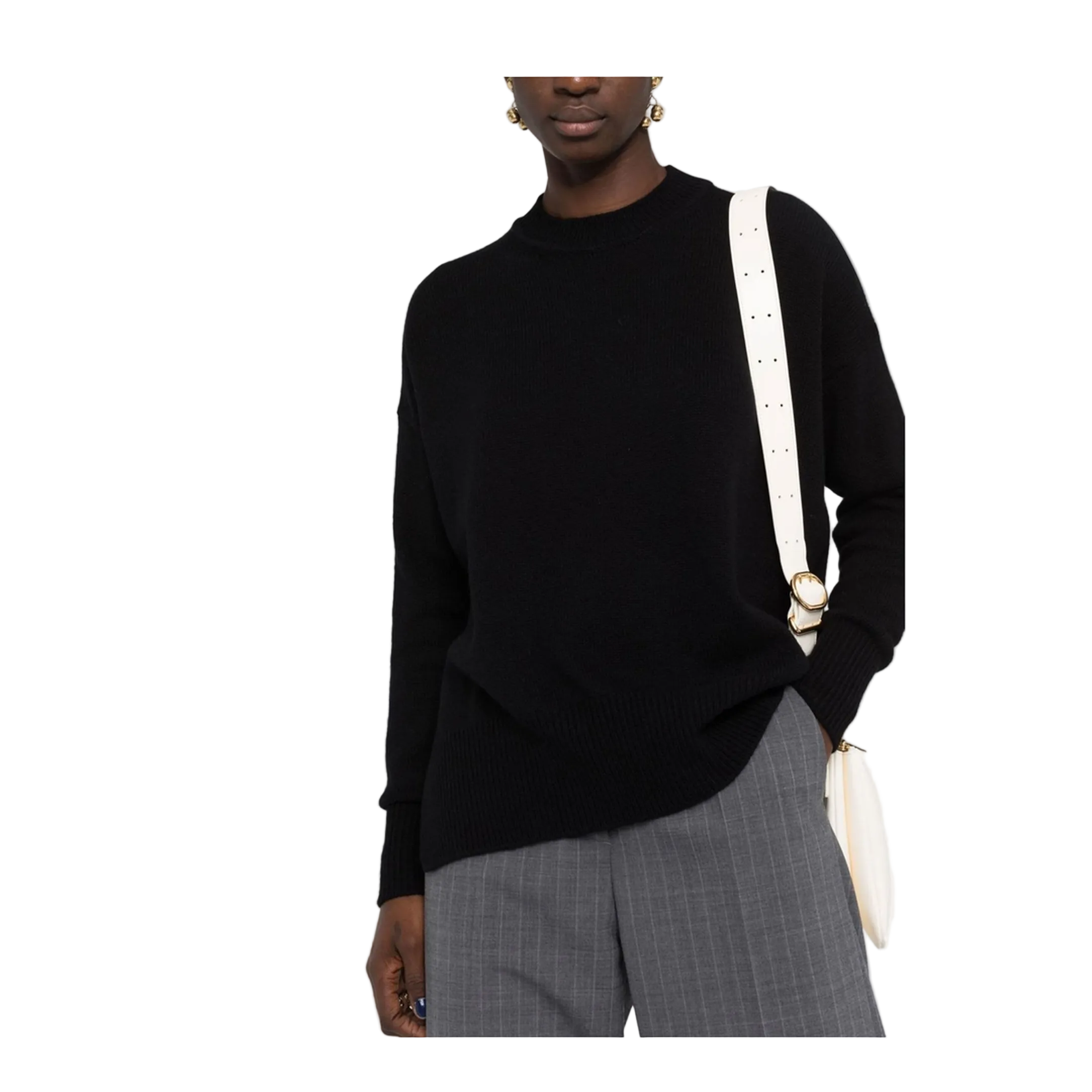 Superfine Cashmere Sweater Black - Image 3