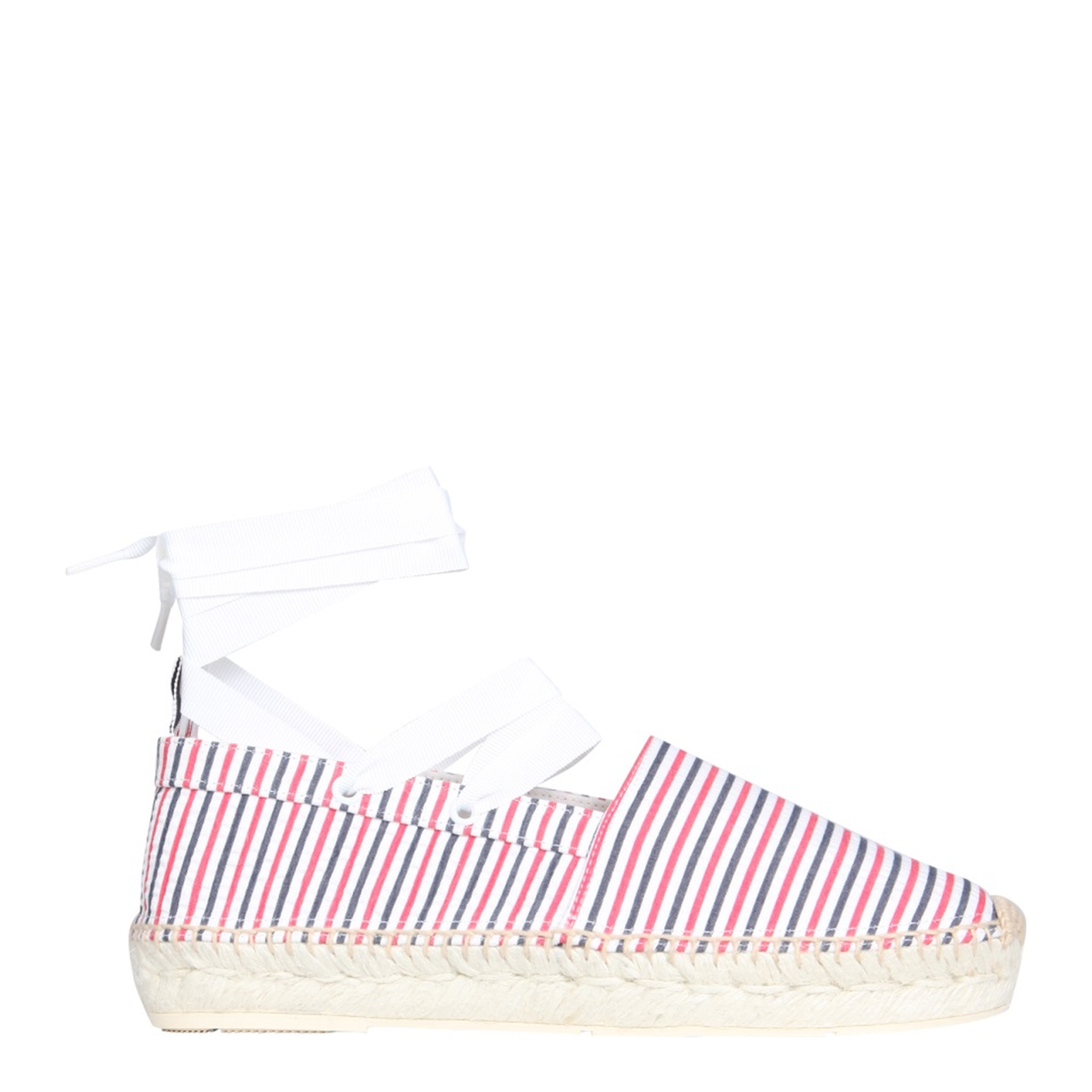 Seersucker Cotton Espadrilles - Image 1