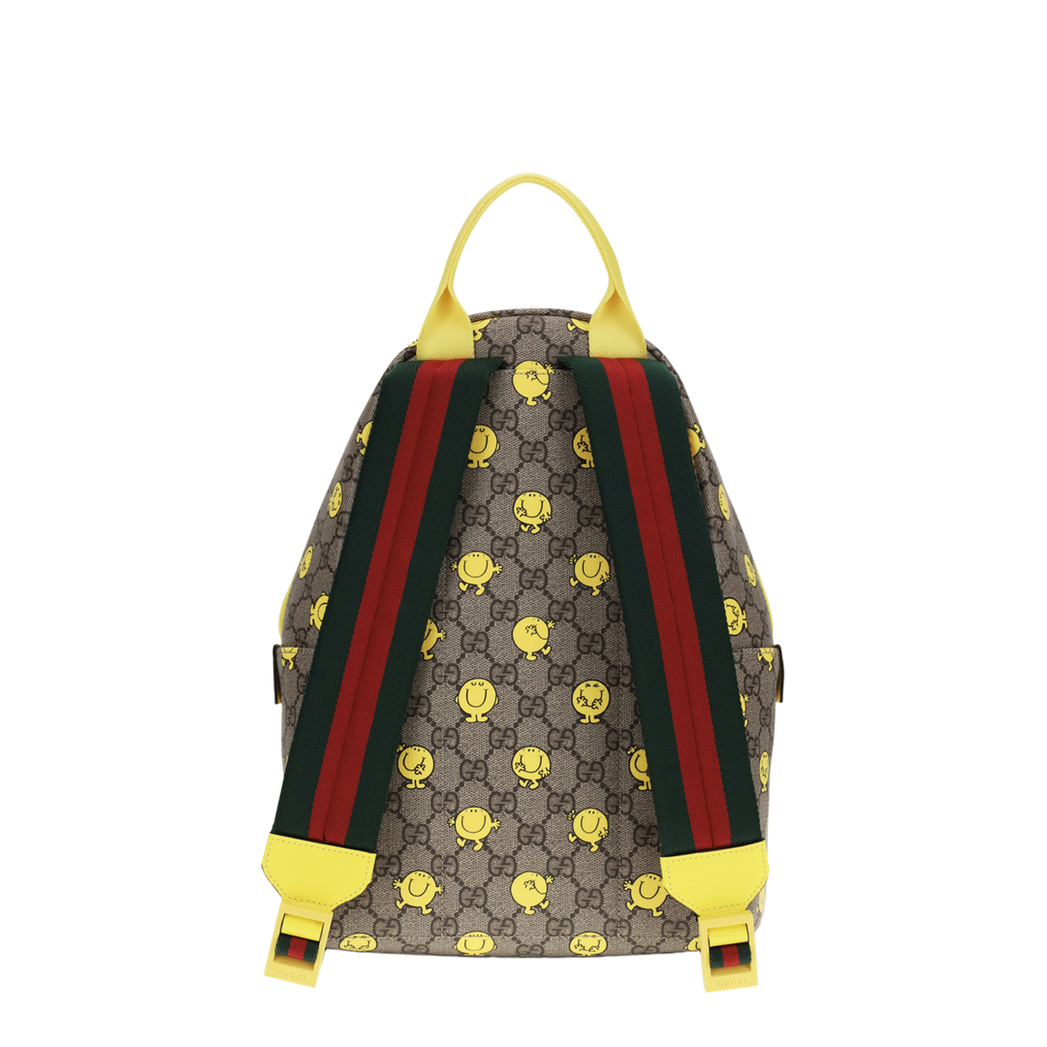 GG Supreme One Size Canvas Backpack - Beige with Yellow Trim - Image 2