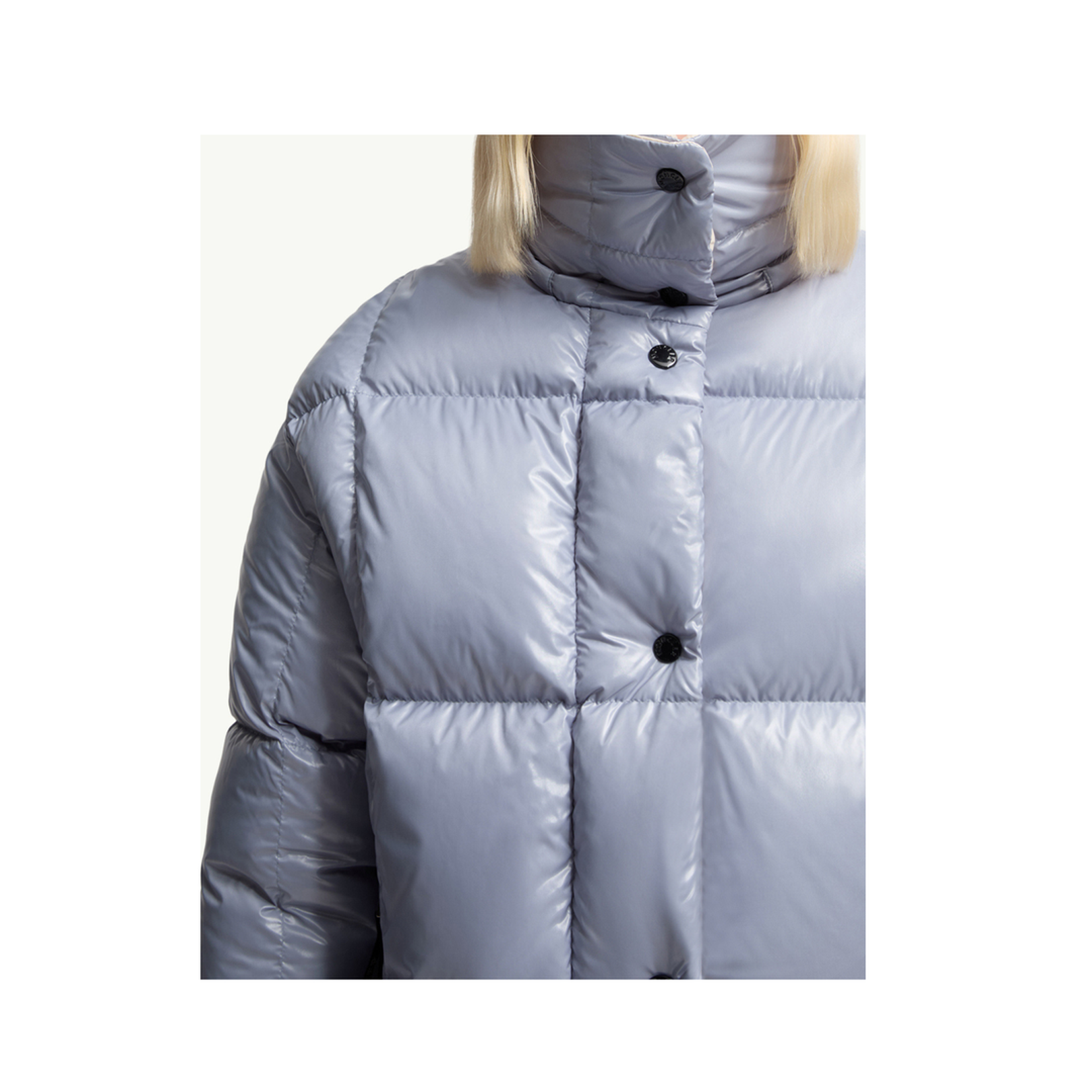 Light Blue Parana Hooded Short Down Jacket - Image 4