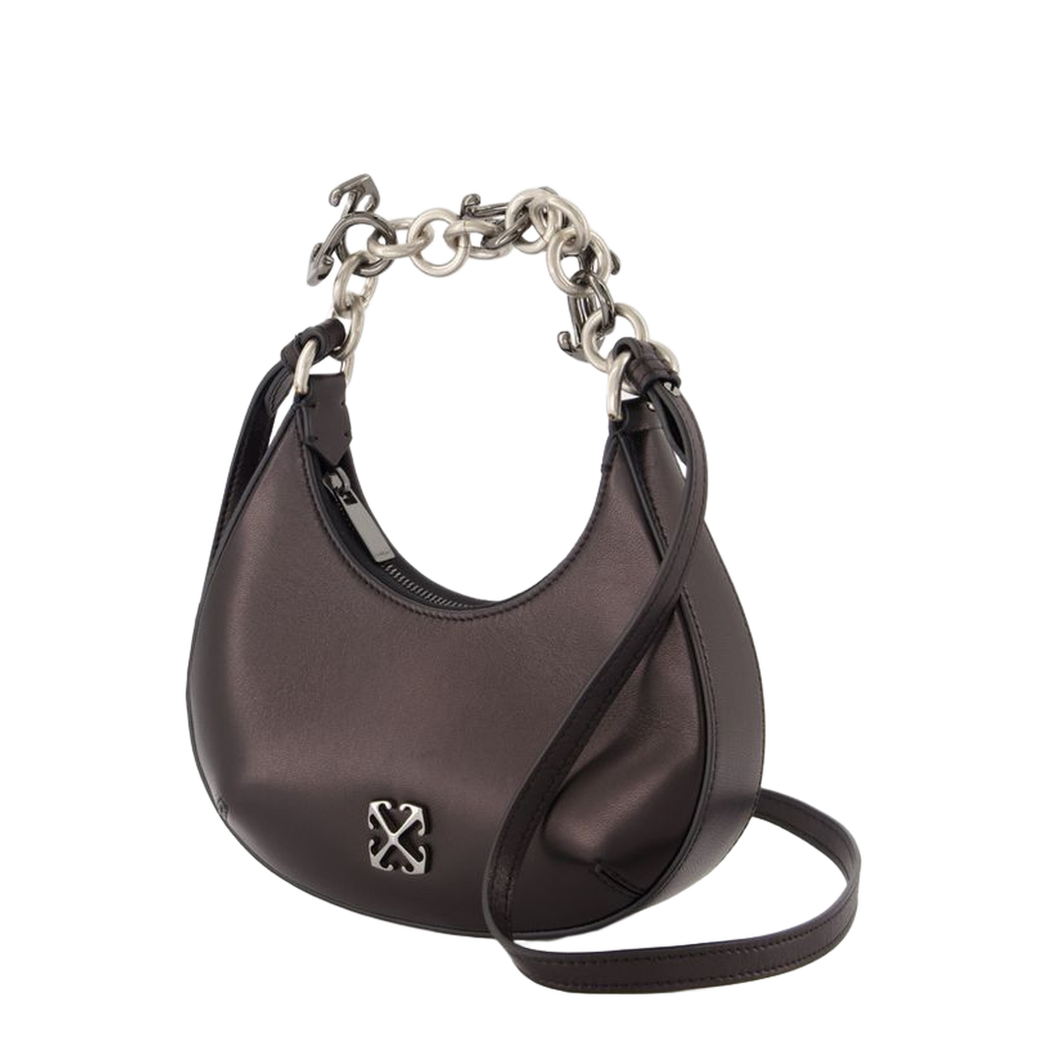 Hemisphere Cotton Shoulder Bag - Black - Image 4