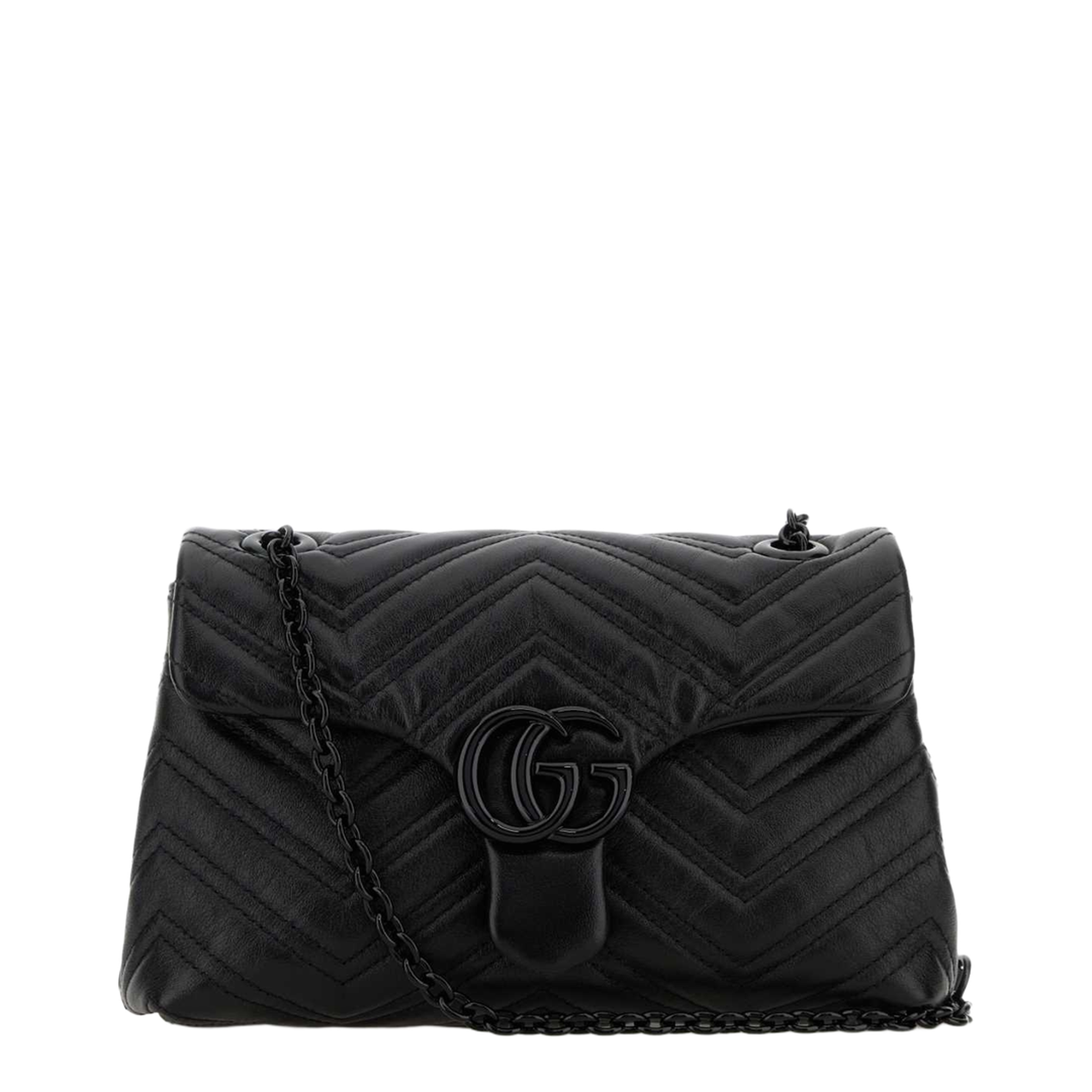 GG Marmont Small Matelassé Leather Shoulder Bag - Black - Image 5