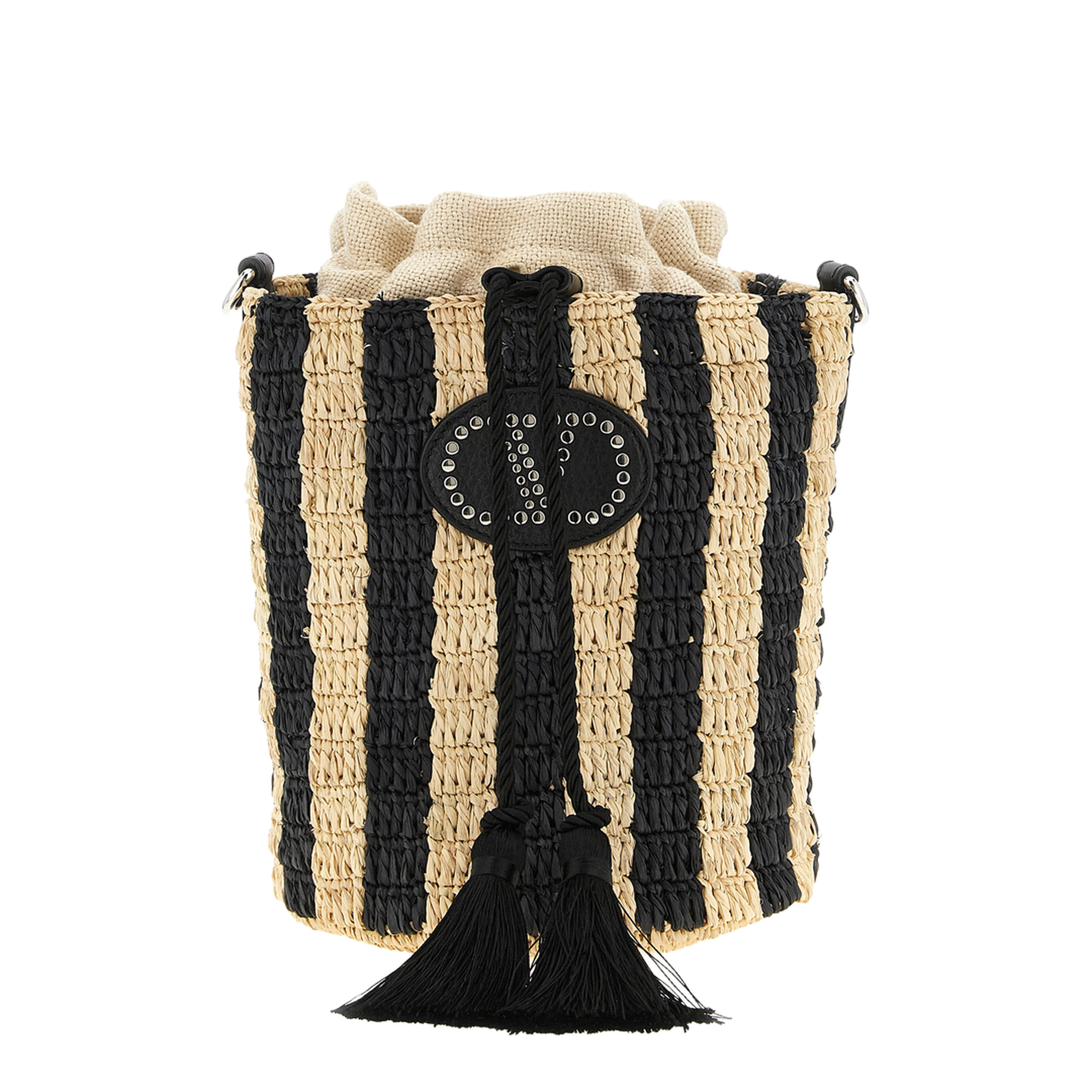 Raffia Small Bucket Bag - Image 1