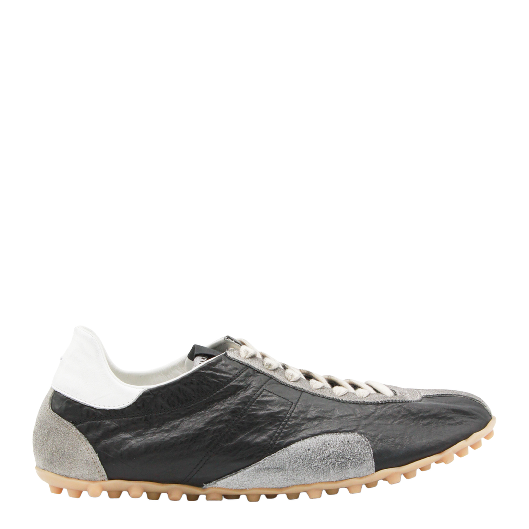 Sprinters Sneakers In Black Leather And Vintage Suede - Image 1