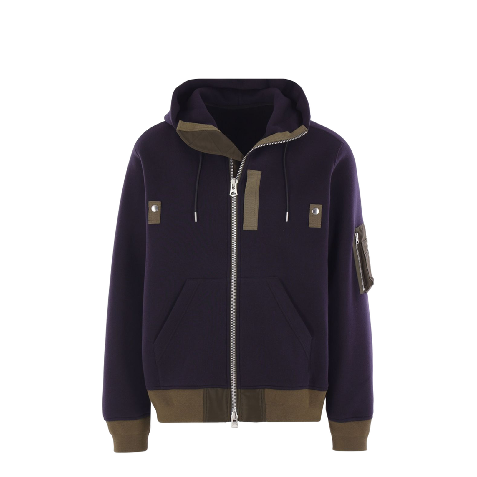 Hoodie with Bomber-Style Inserts - Image 1