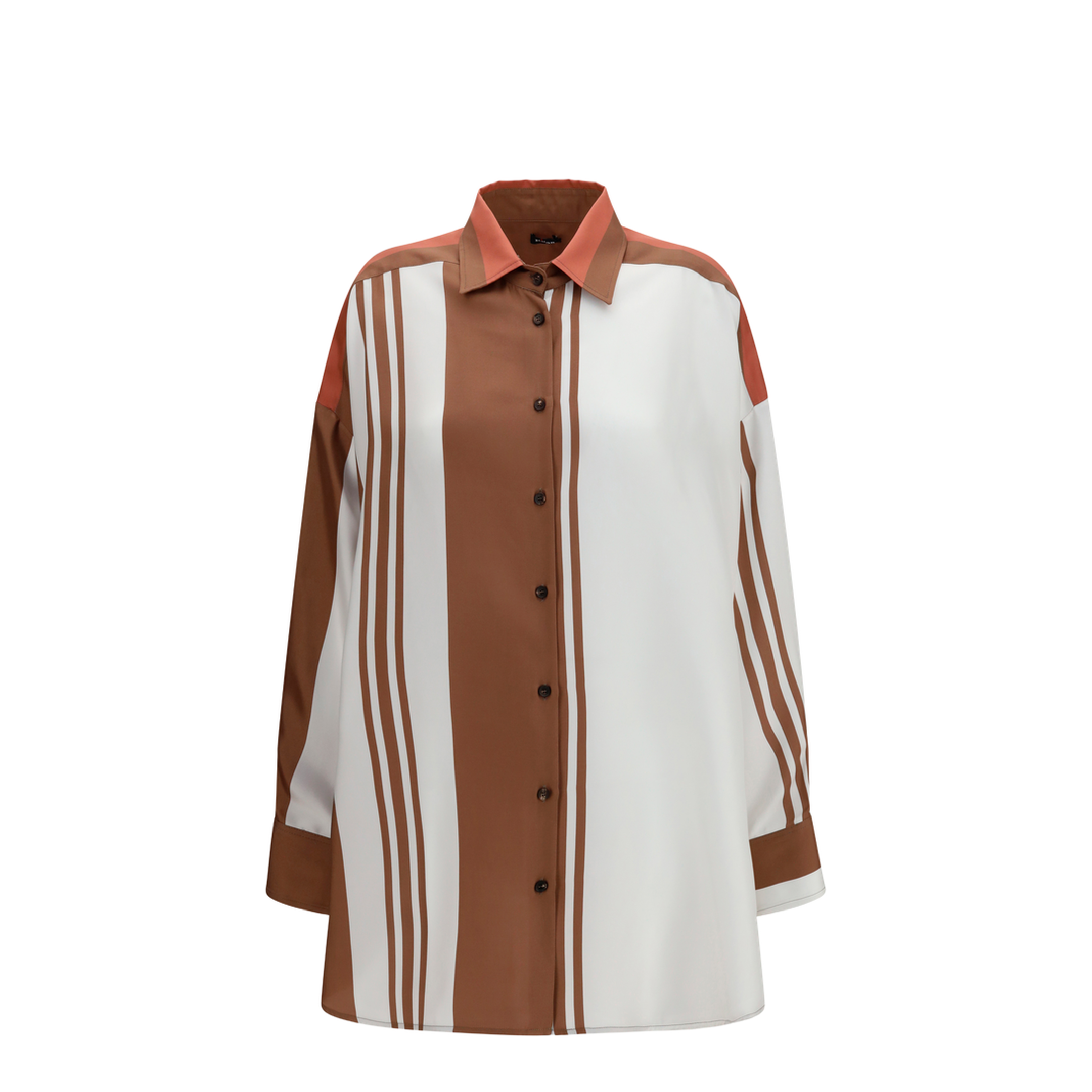 Long Striped Silk Shirt - Image 1