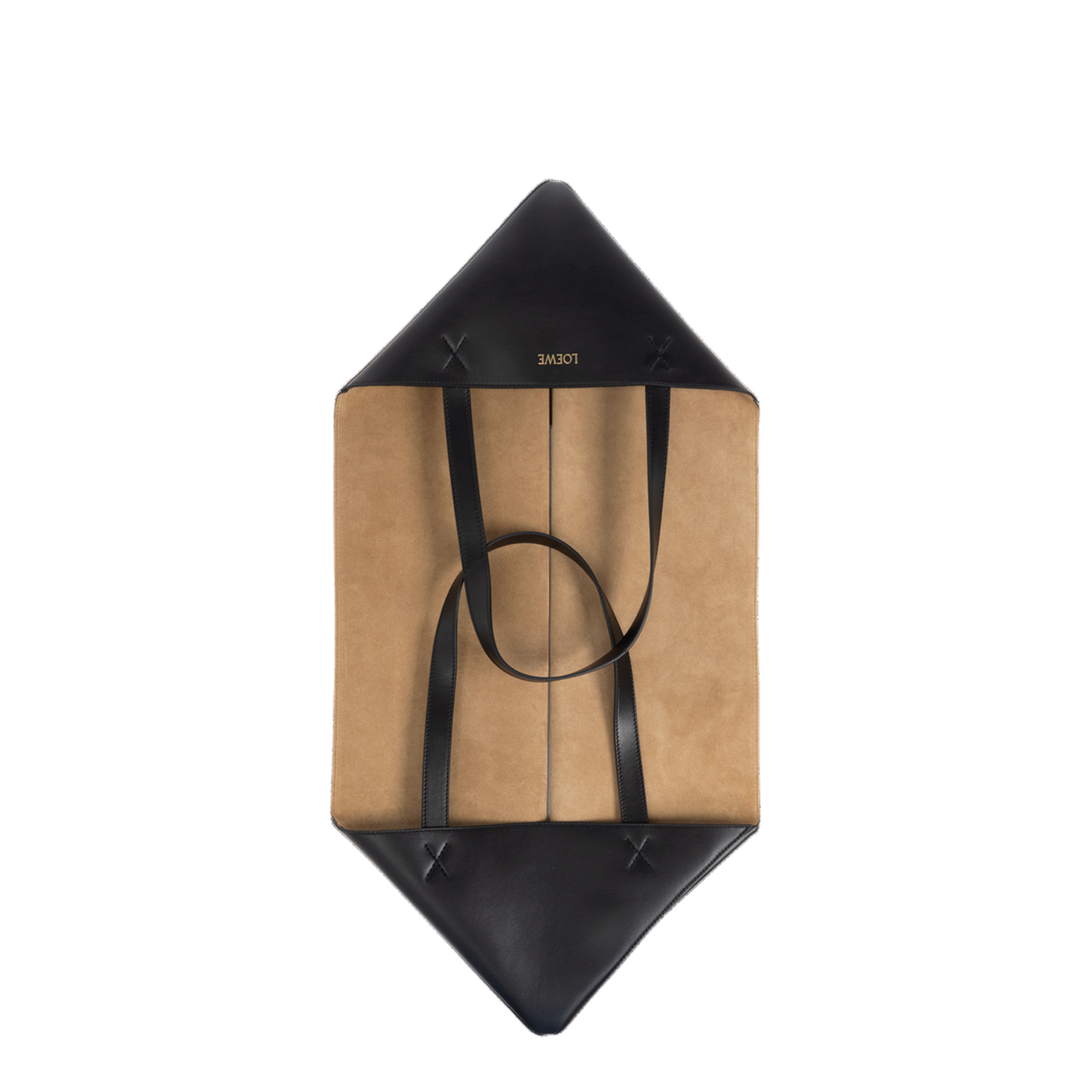 Puzzle Fold XXL Leather Tote Bags - Black - Image 5