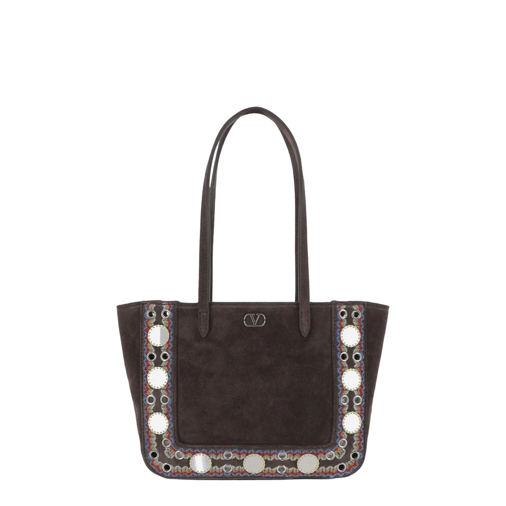 Mini Tote Bag Nellcôte In Brown Suede - Image 1