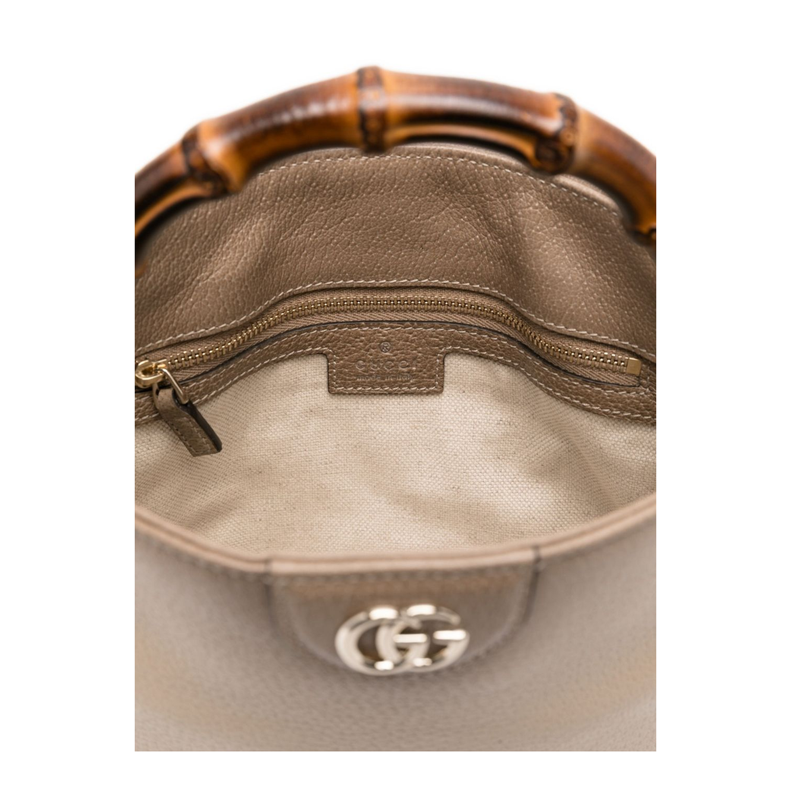 Diana Small Shoulder Bag in Gradient Oatmeal Leather - Image 3