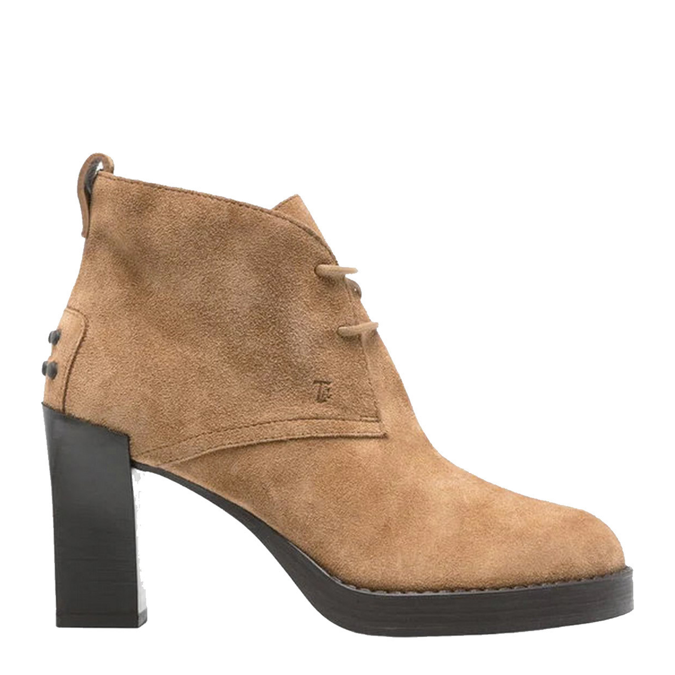 Brown Suede Upper Lace-Up Shoes - Image 1