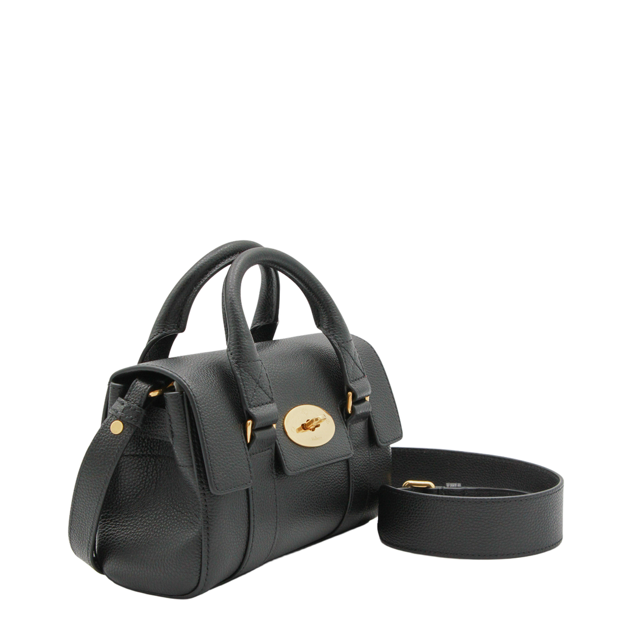 Bayswater Mini Small Classic Grain Top-Handle Bag - Black - Image 4