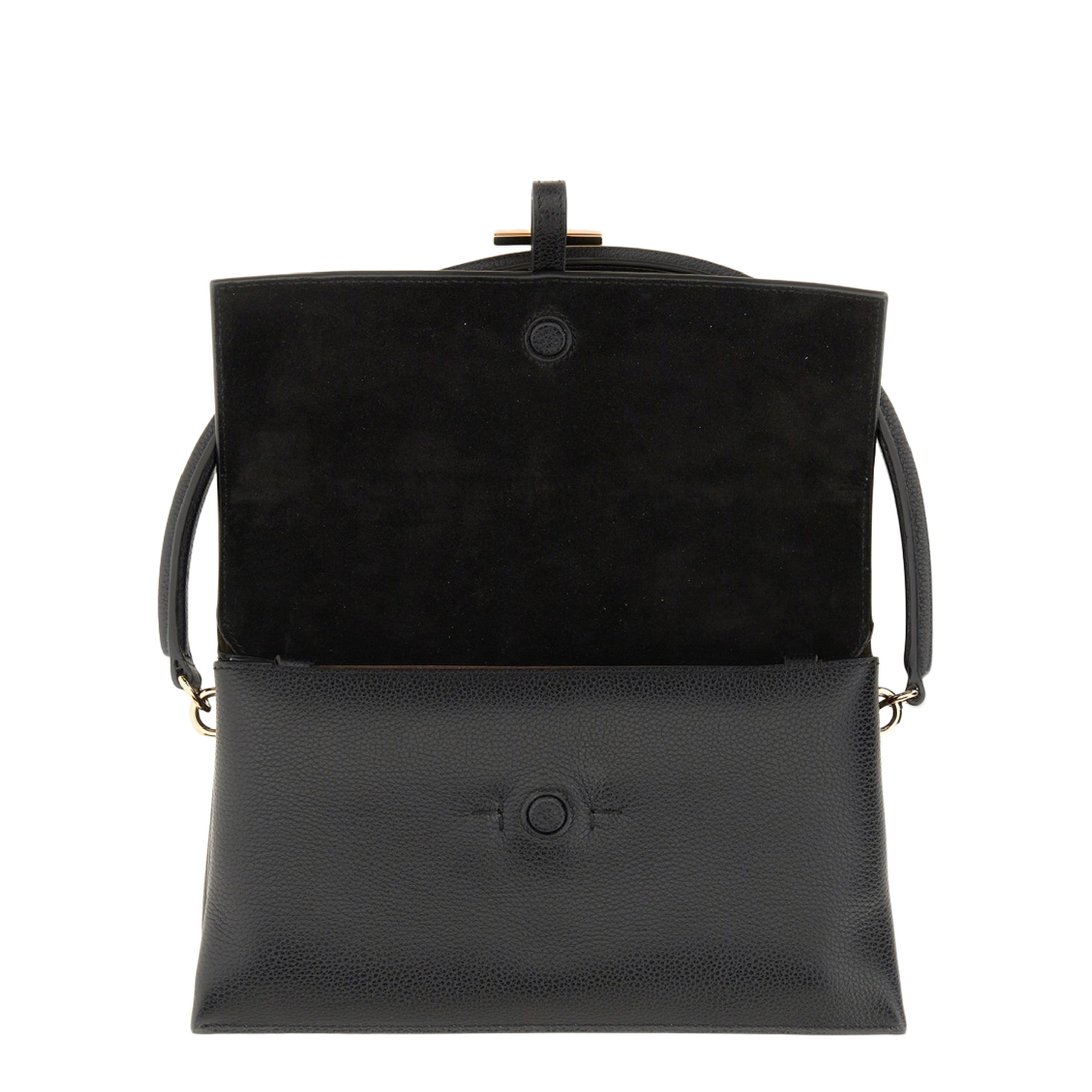 T Timeless Mini Calfskin Flap Bag - Black - Image 4