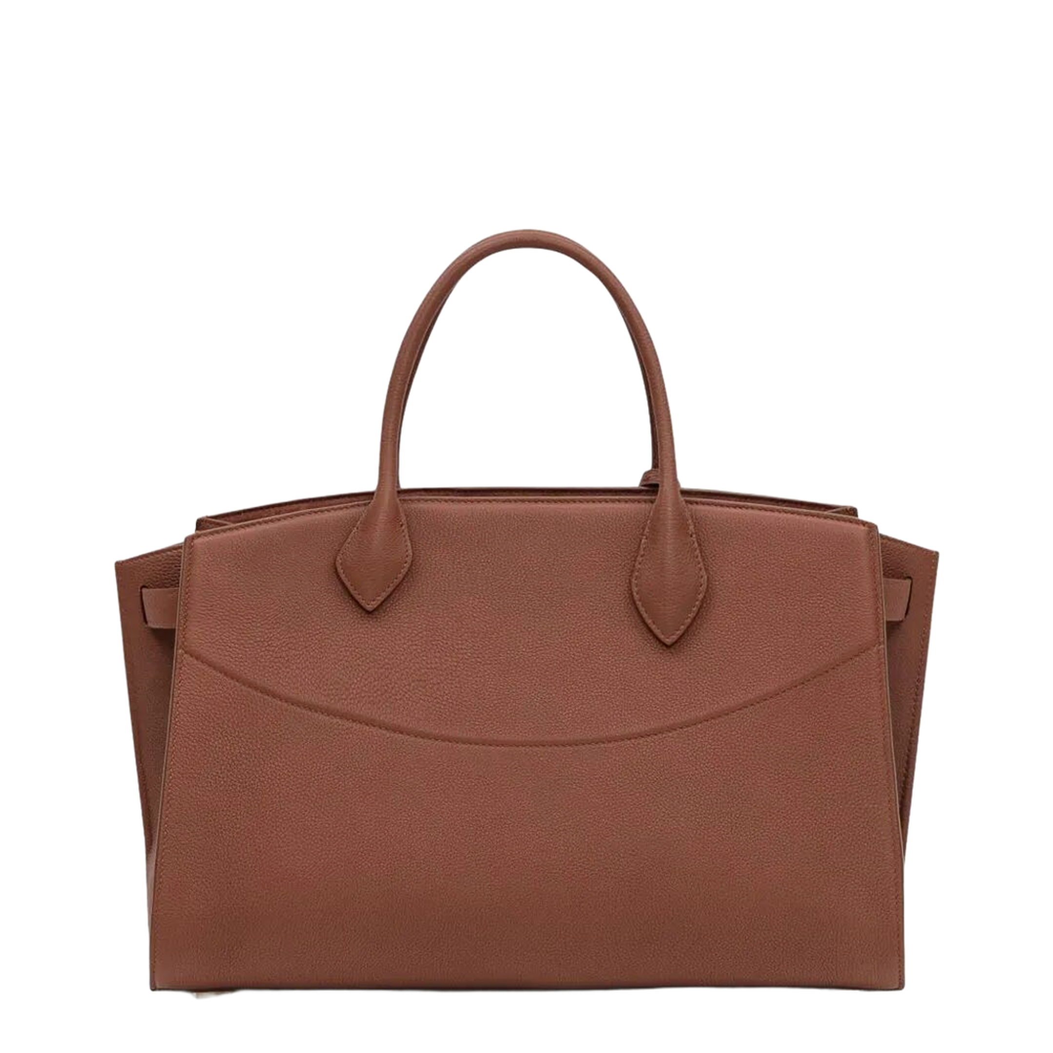 Studio Soft Large Calf Leather Handbag - New Cognac - Image 3