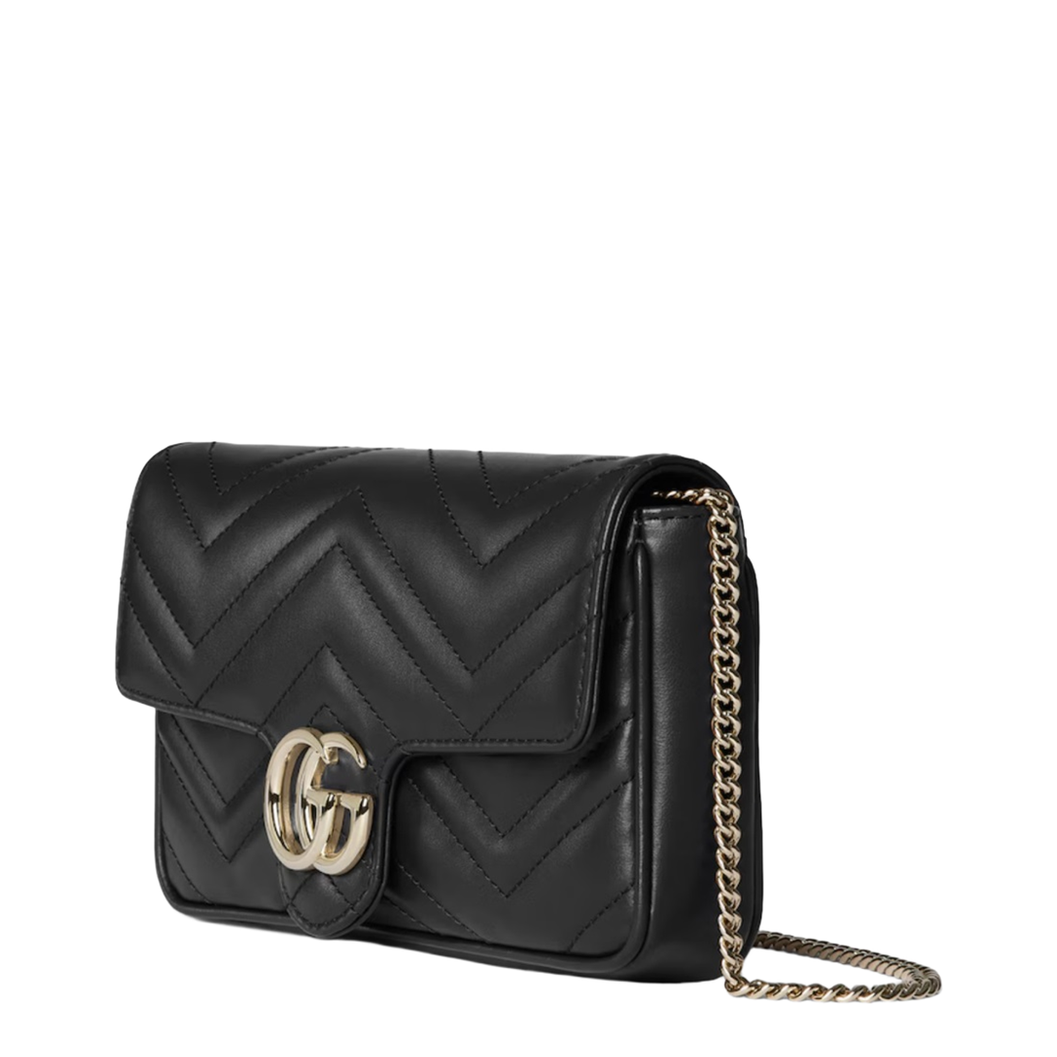 Marmont Small Leather Shoulder Bag - Black - Image 2