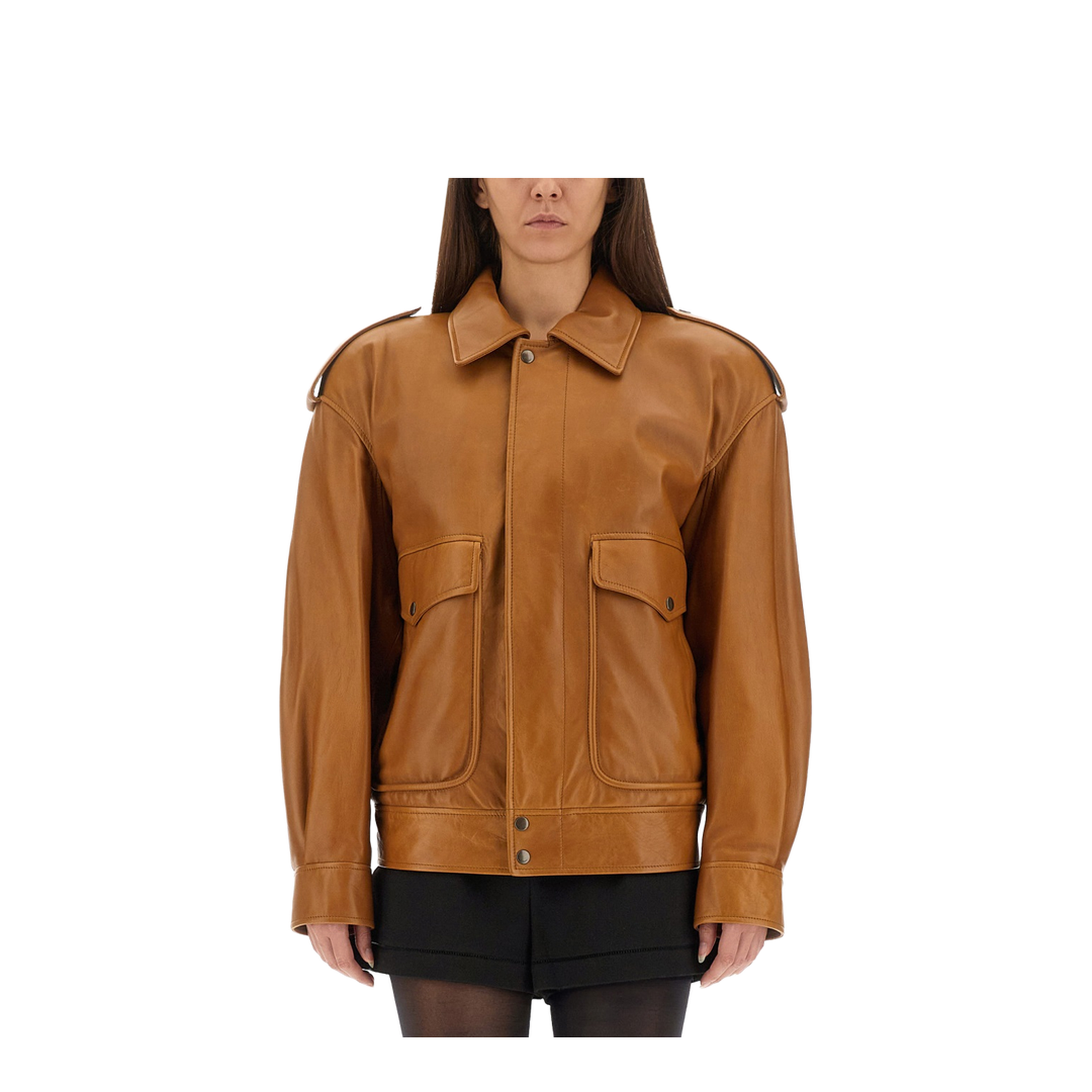 Oversized Leather Jacket - Image 1