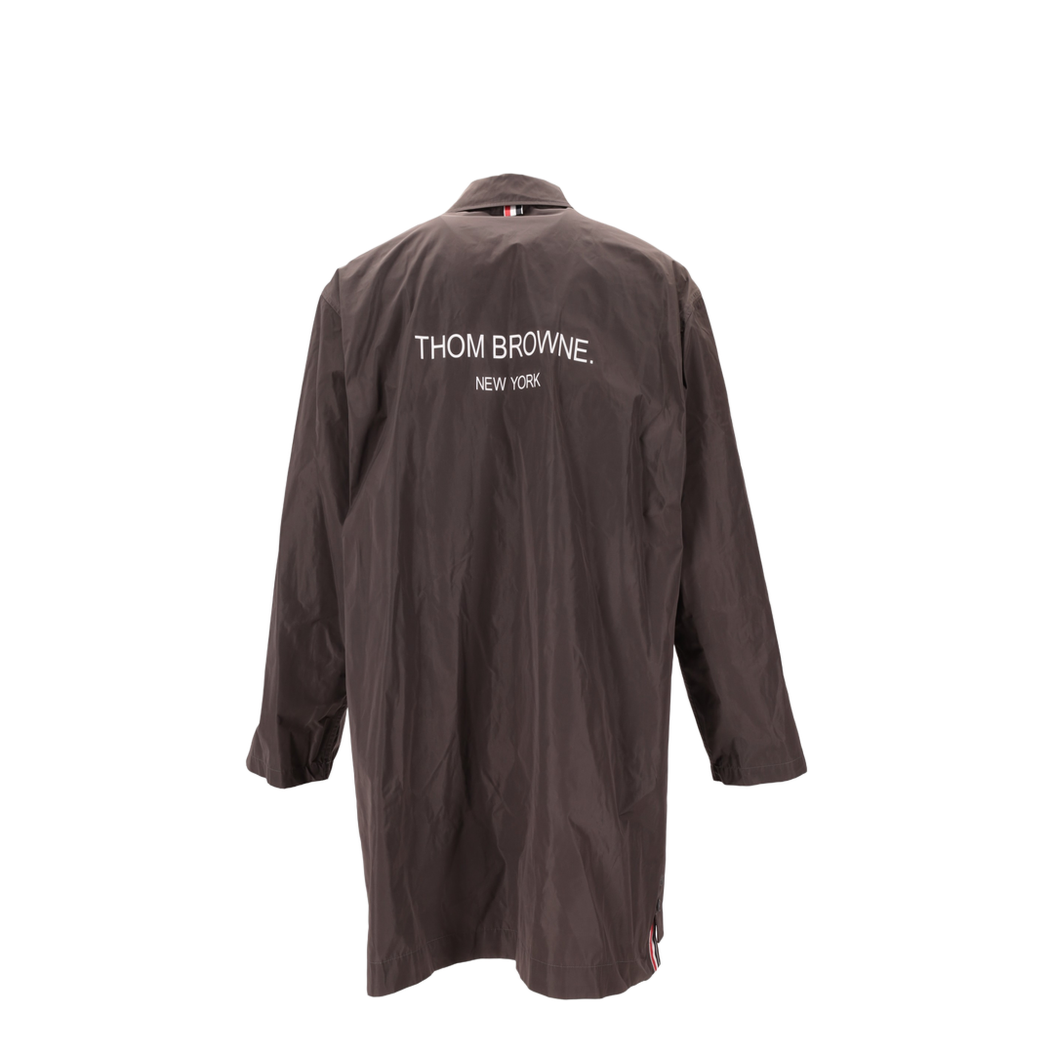 Logo-Print Single-Breasted Coat - Image 3