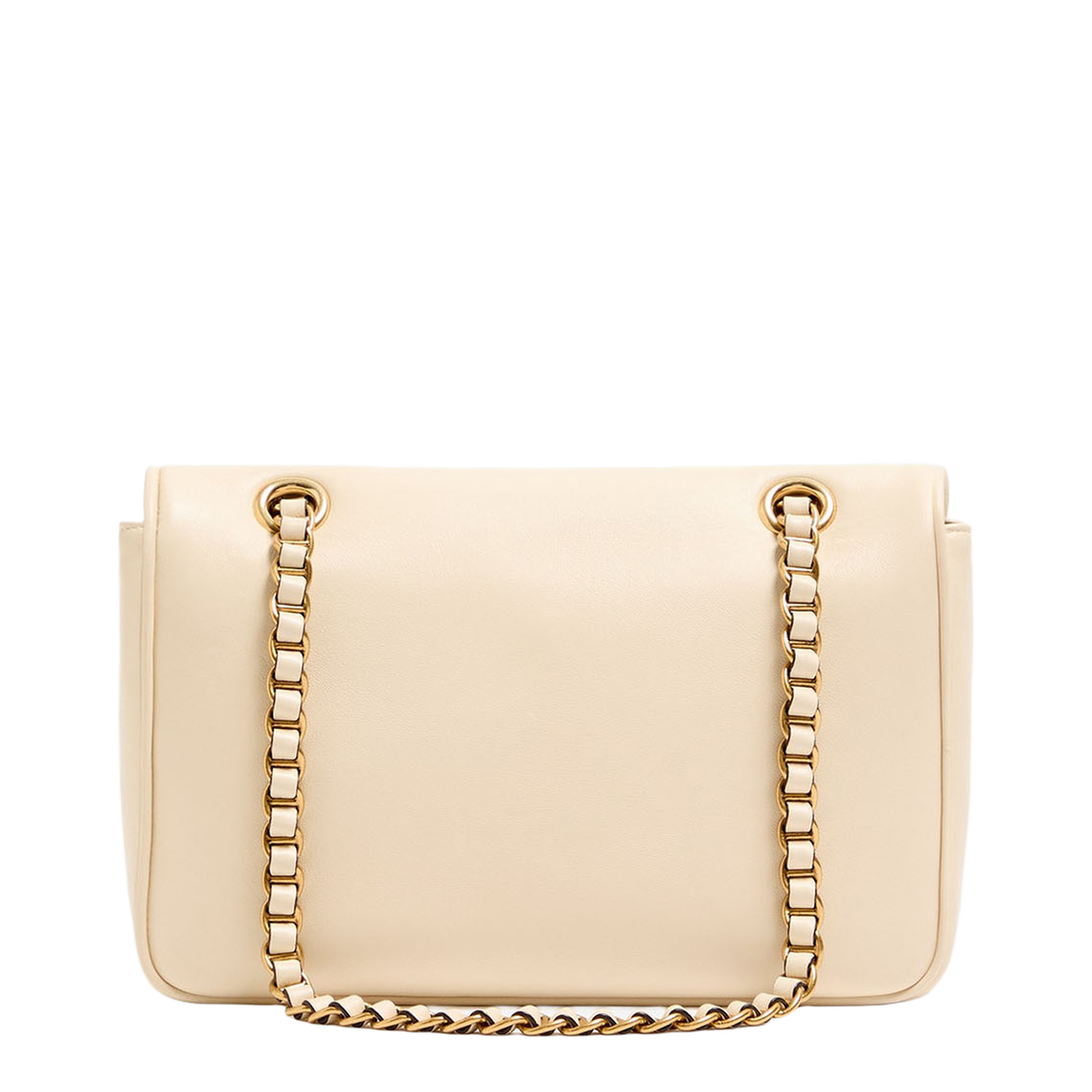 Djuna Medium Nappa Leather Chain Shoulder Bag - Ren Ivory White - Image 4