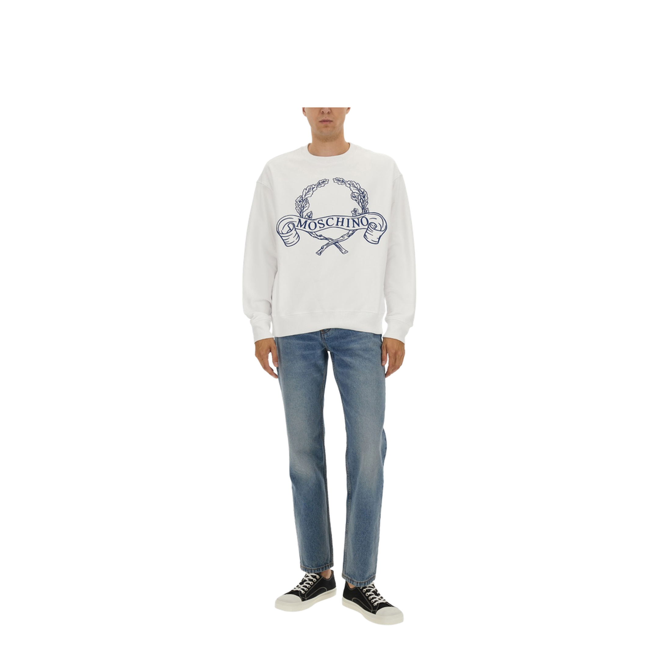 Sweatshirt with Laurel Crown Logo Embroidery - Image 2
