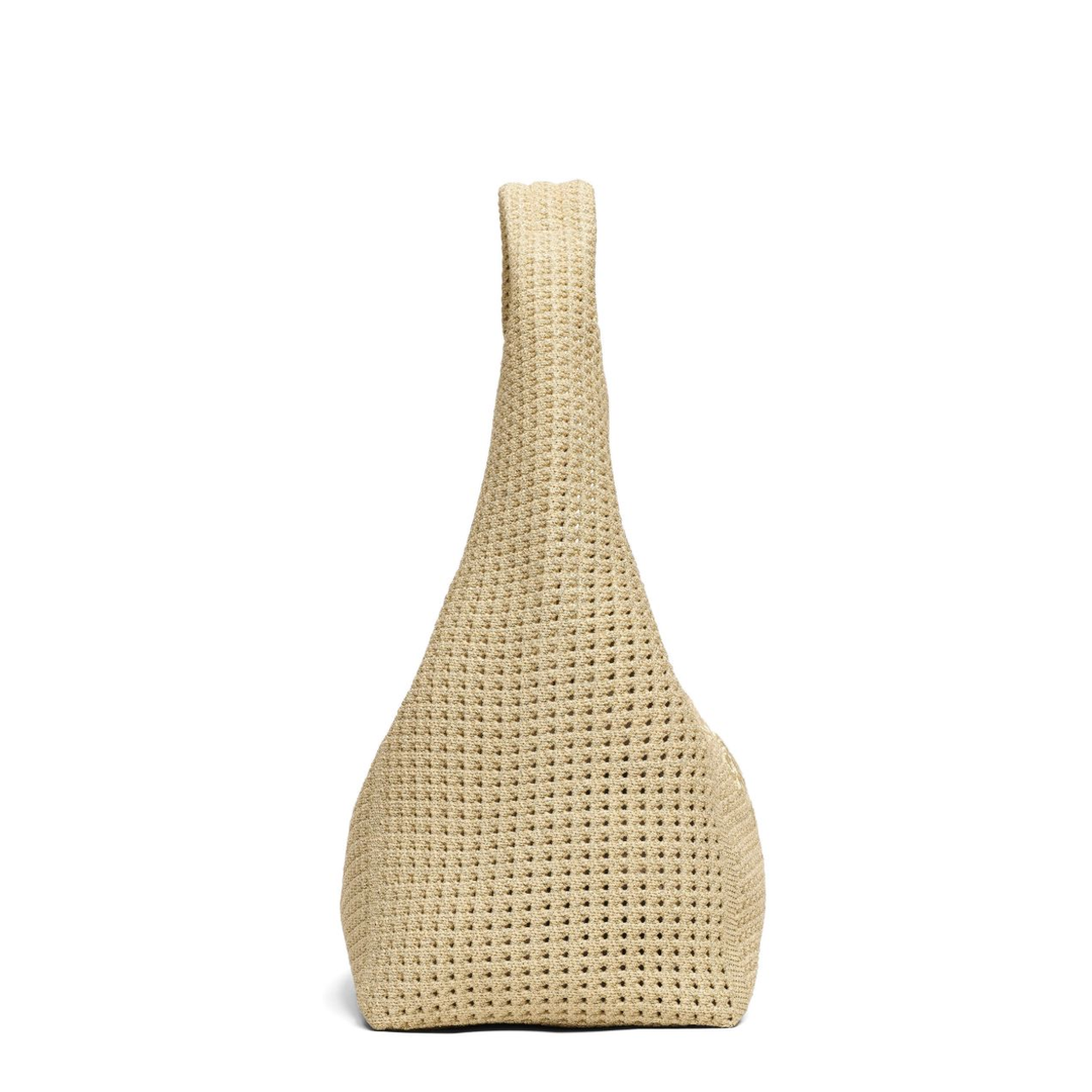 The Sack Lurex Crochet Shoulder Bag - Champagne - Image 6