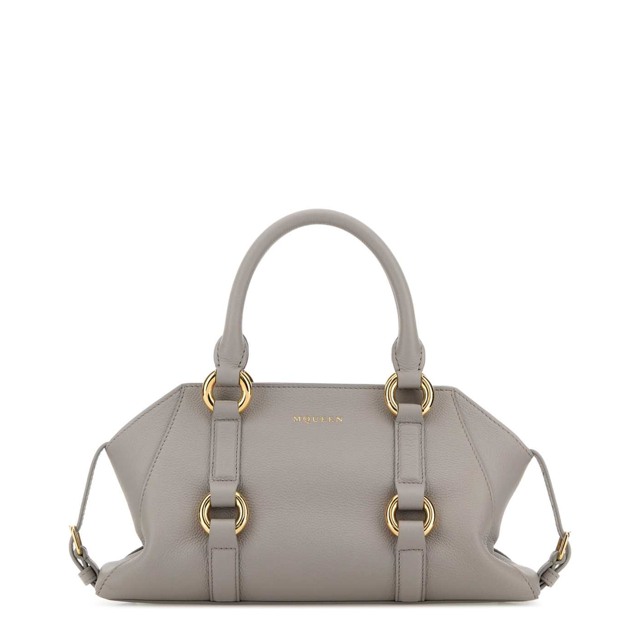 Farringdon Small Calf Leather Top-Handle Bag - Grey - Image 1