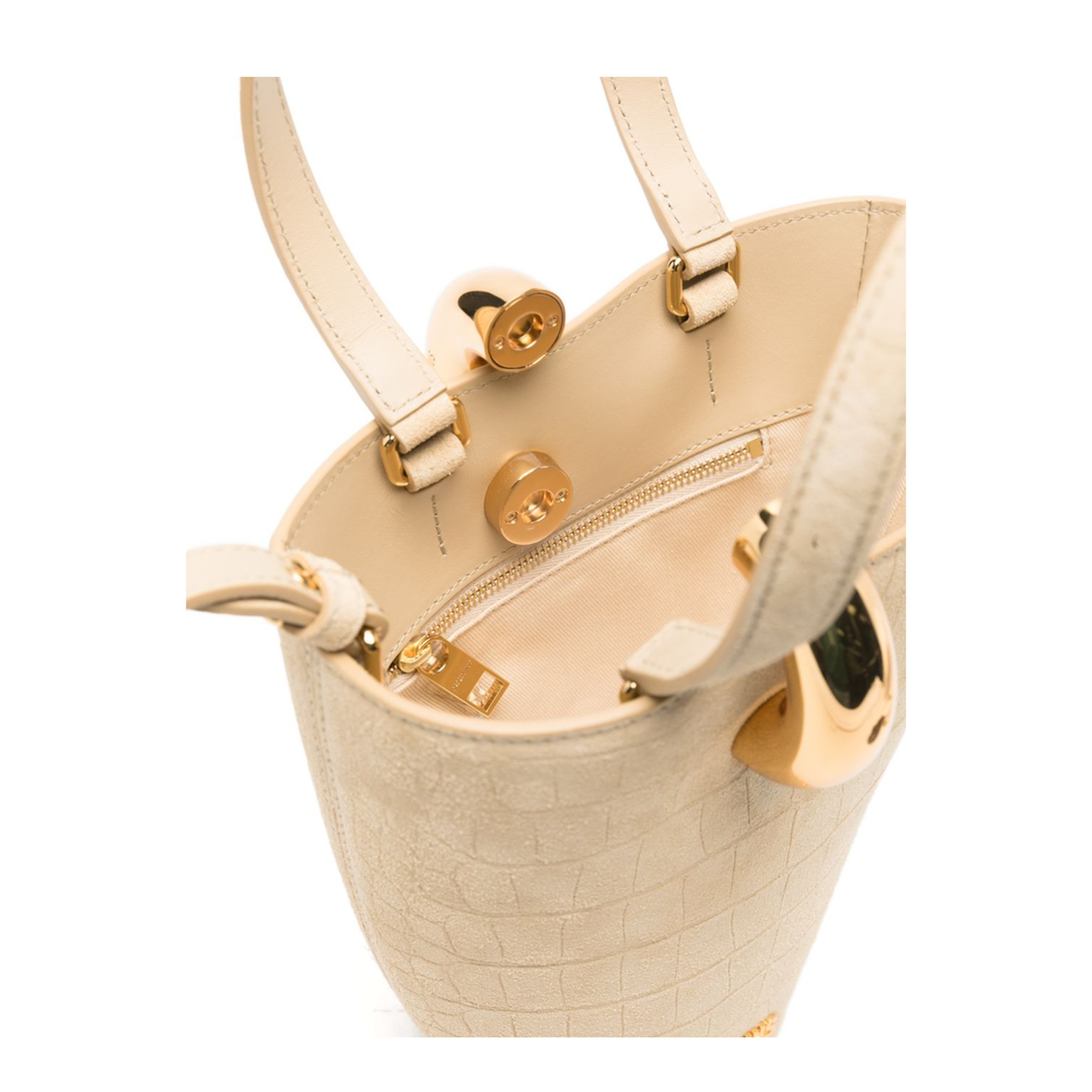 Le Petit Bambola Calfskin Bucket Bag - Light Beige - Image 2