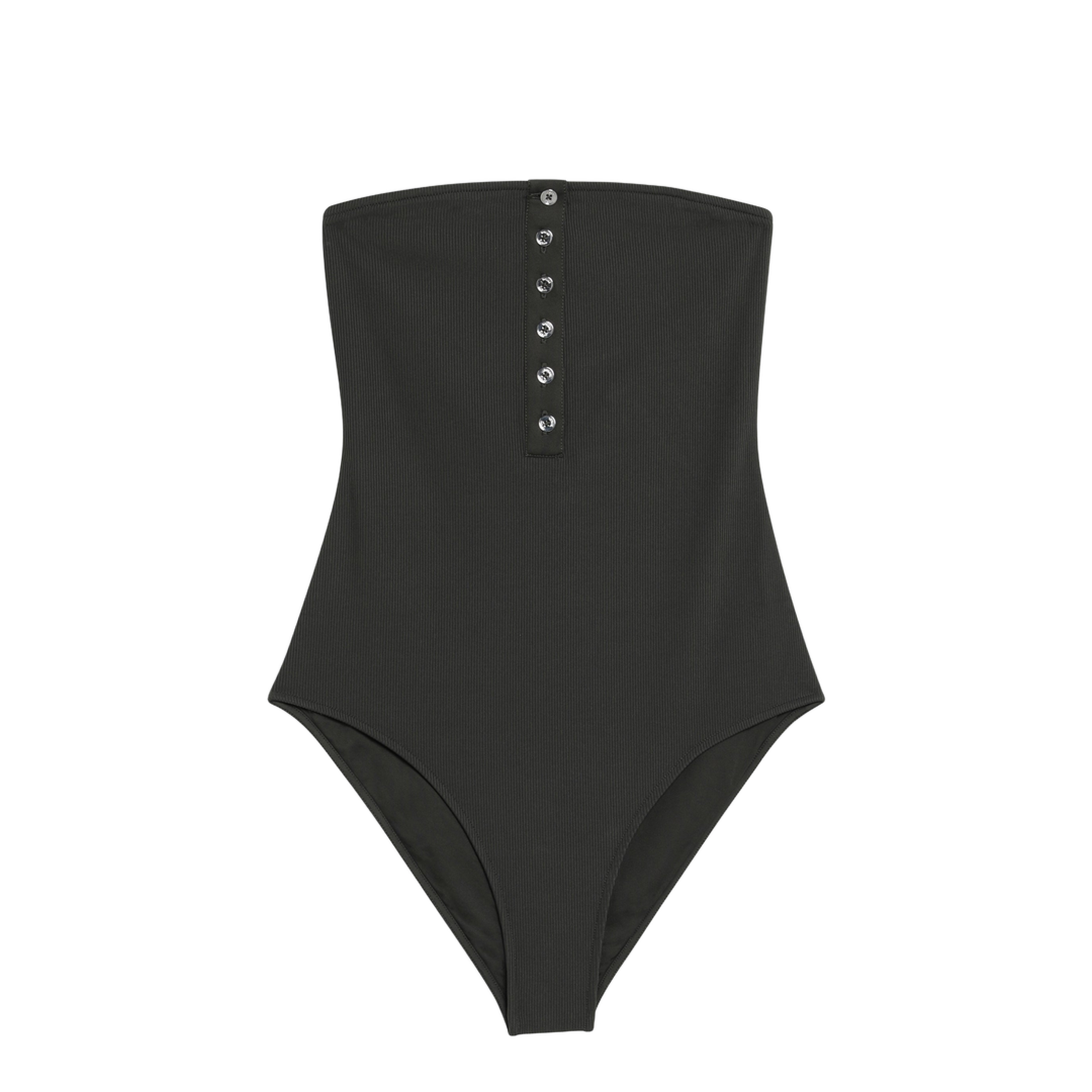 Strapless One-Piece Swimsuit Dark Green - Image 1