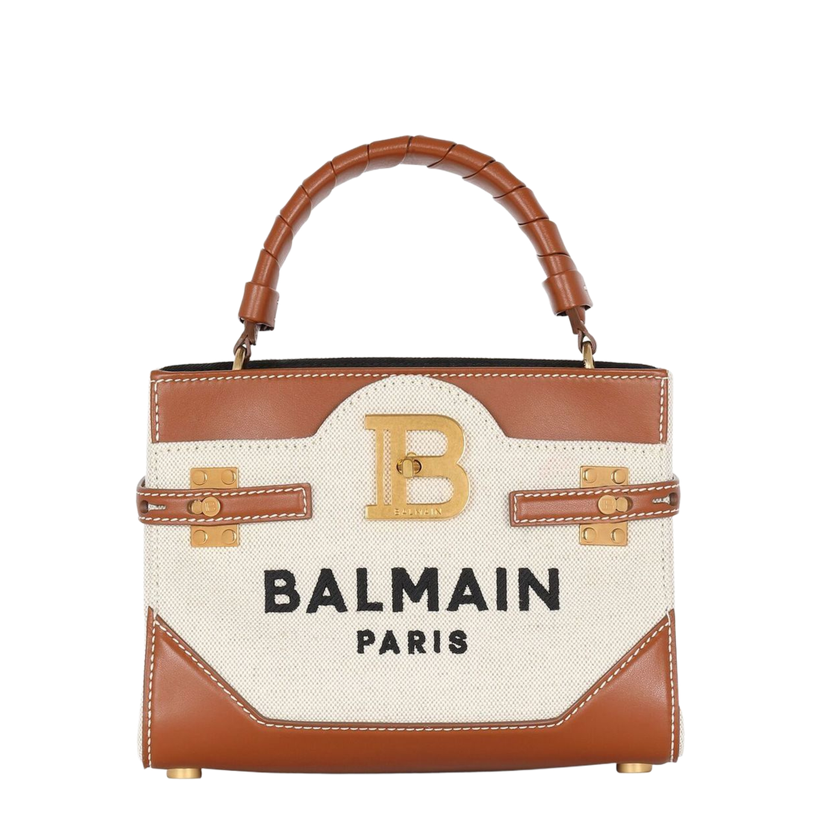 B-Buzz 22 Canvas Top Handle Bag with Leather Insert - Image 1