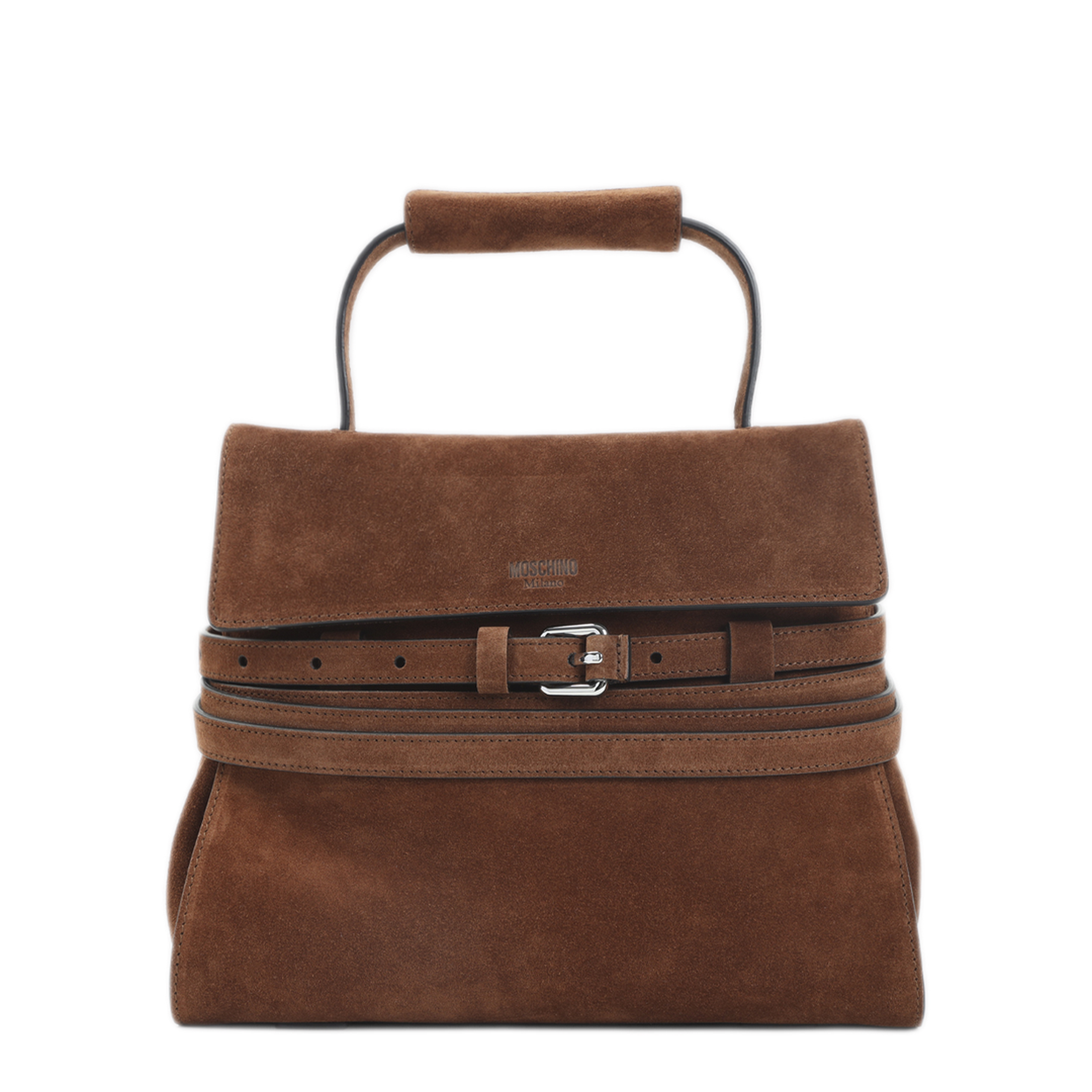 Handle Me Small Suede Hobo Bag - Brown - Image 3