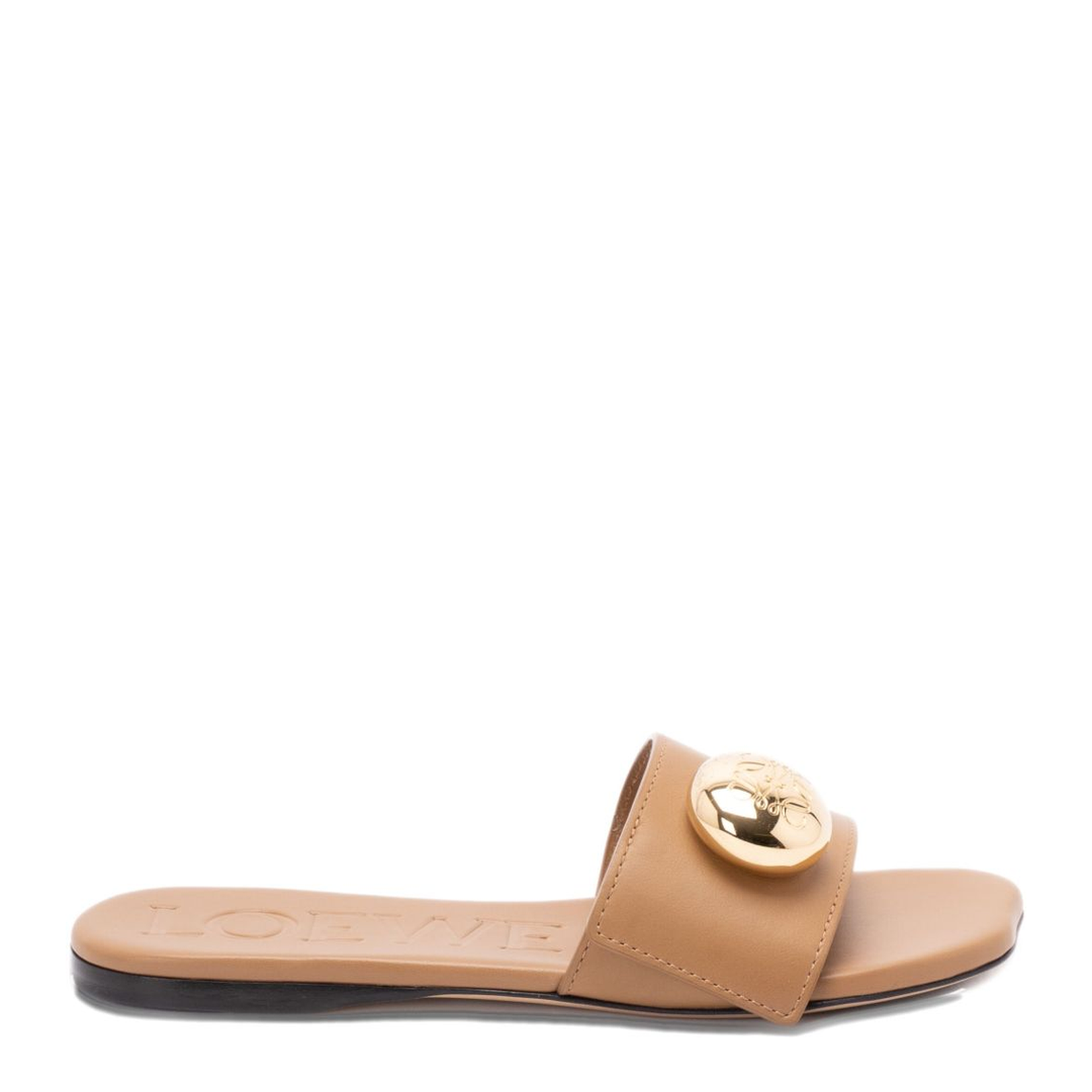 Pebble Slide in Soft Calfskin Brown - Image 1