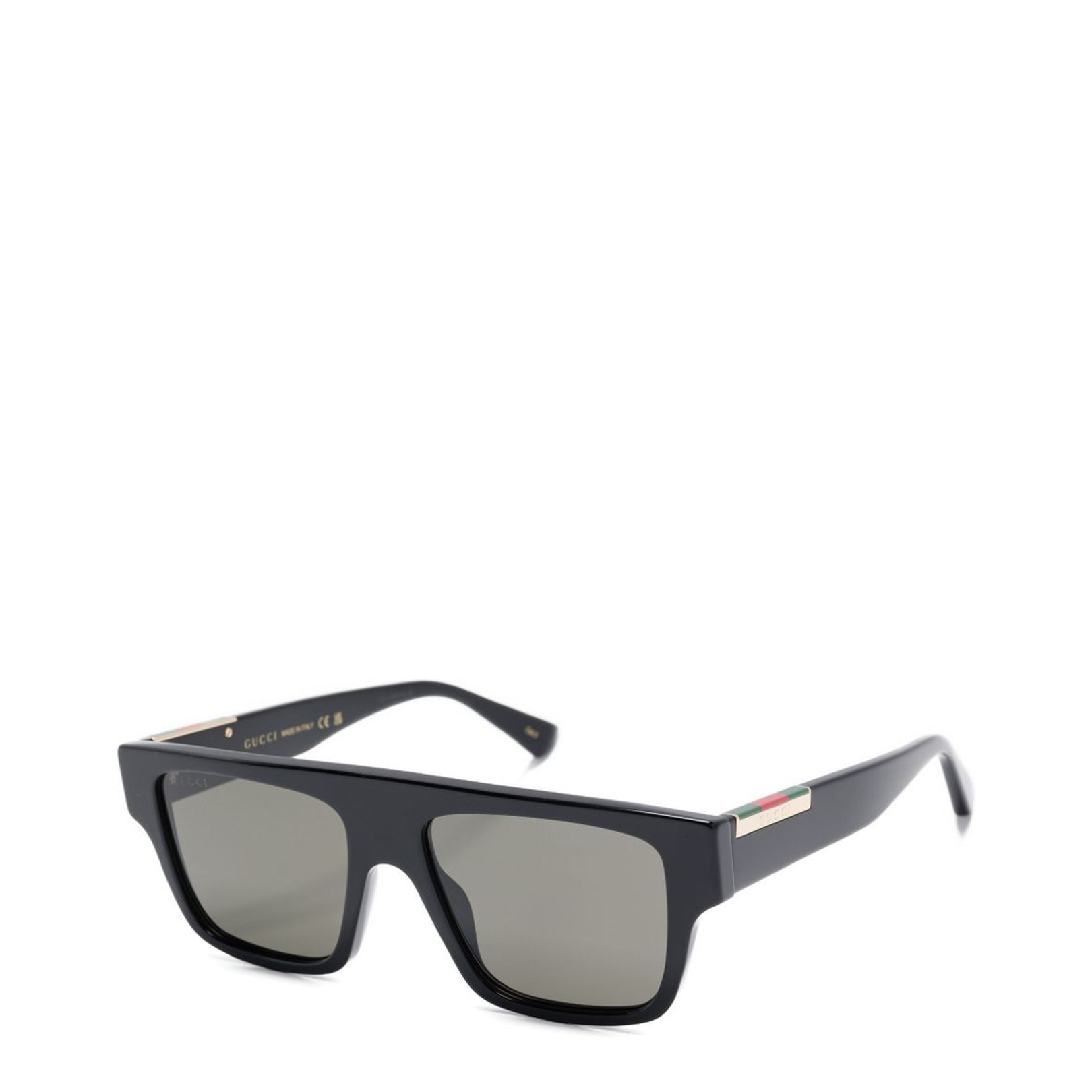 Rectangular Frame Sunglasses in Black - Image 3