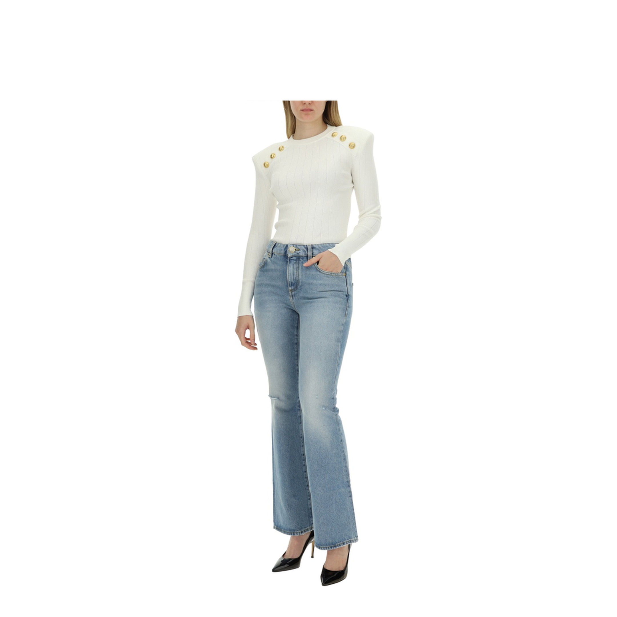 Light Blue Cotton Jeans - Image 3