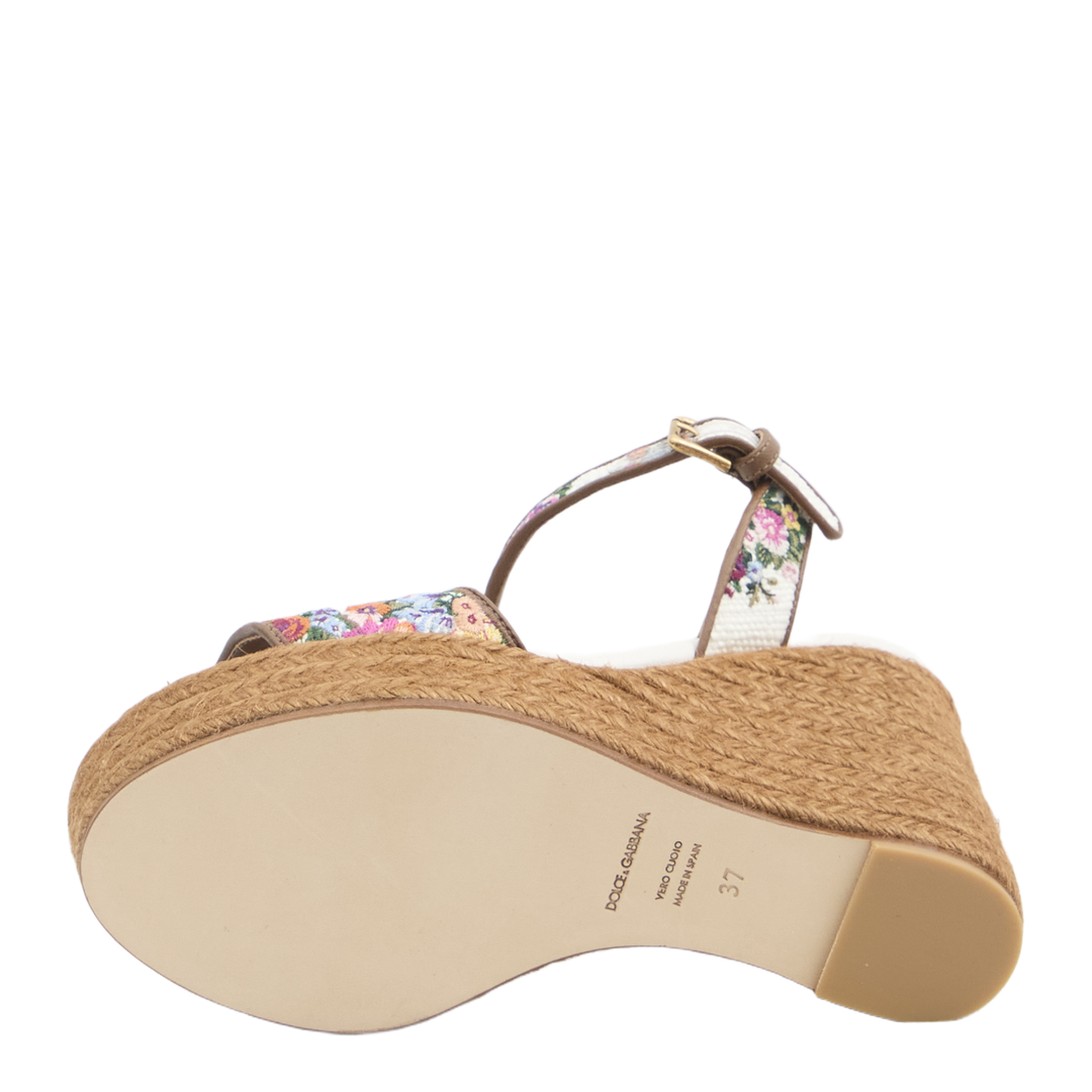 Wedge Sandals with Logo Embroidery - Image 4